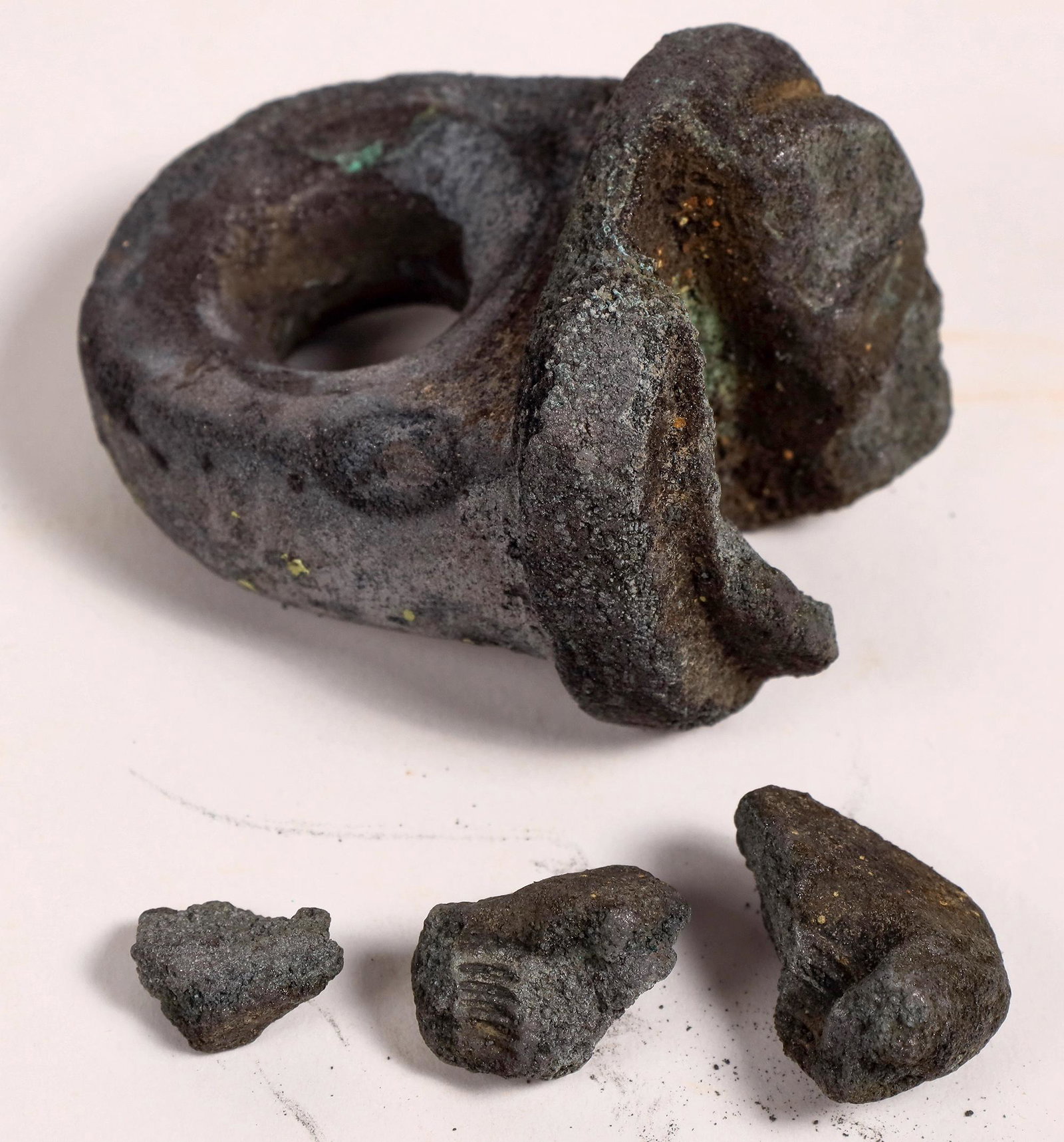 Cast Iron (Degraded) Tie Point, SS Central America Treasure [160781]: Cast Iron Tie Point. 2" long from wall or attachment point, 1.5" wide with a half inch hole for the rope. Dark black, iron degraded but generally intact.Provenance: SS Central America Collection