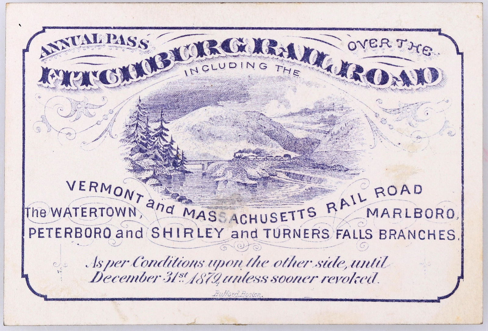 Fitchburg Railroad Annual Pass [154198] (1 of 2)