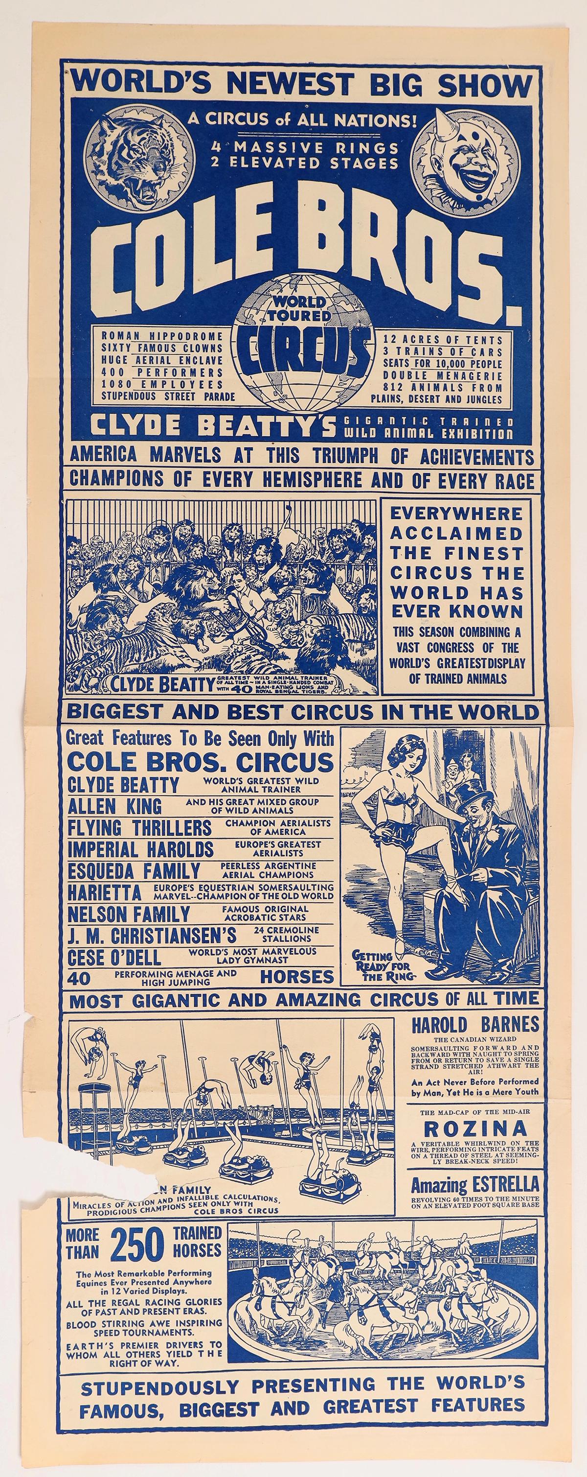 Cole Bros. Circus Posters and Broadsides, 4 [163361] (1 of 6)