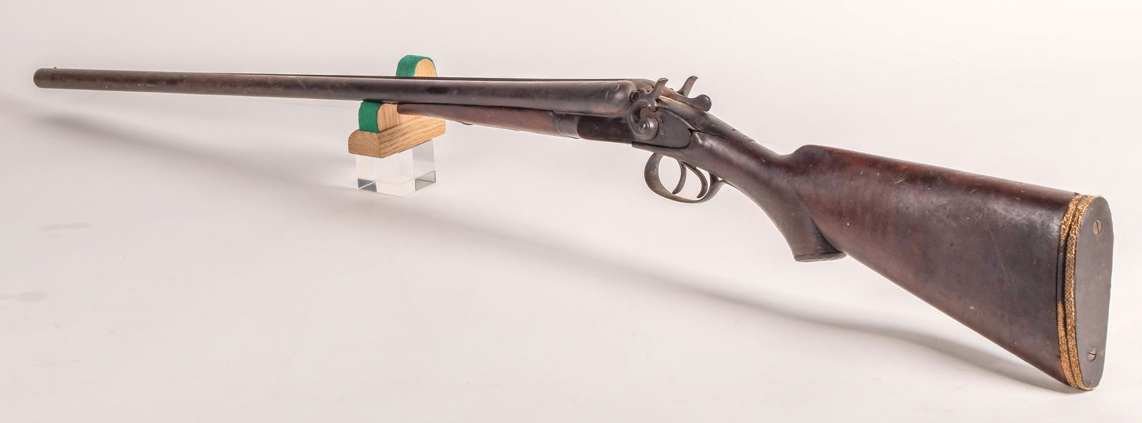 Pieper Arms Co. 16 gauge Side By Side Hammer Shotgun [161260]: This is a Belgium imported 16 ga. SXS shotgun made by Pieper Arms Co. They were sold through Montgomery Ward Co. for $19.00 in 1885. Choked IC/Mod. a Damascus barreled hammer shotgun made for black po
