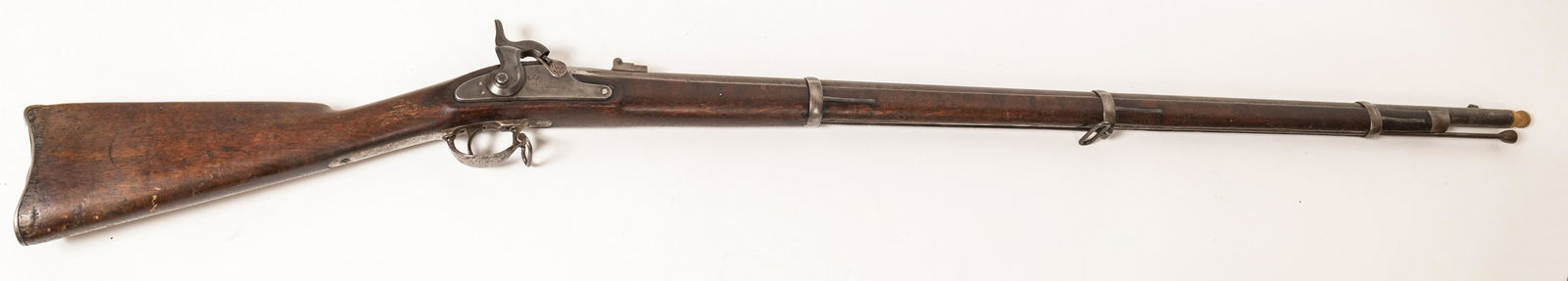 Model 1863 Springfield Musket .58 cal. [152267]: This is a model 1863 Springfield musket marked "1863" on the lock-plate behind the hammer. The lock also depicts the eagle both on the lock-plate and the drum on the barrel. "U.S. Springfield" forward