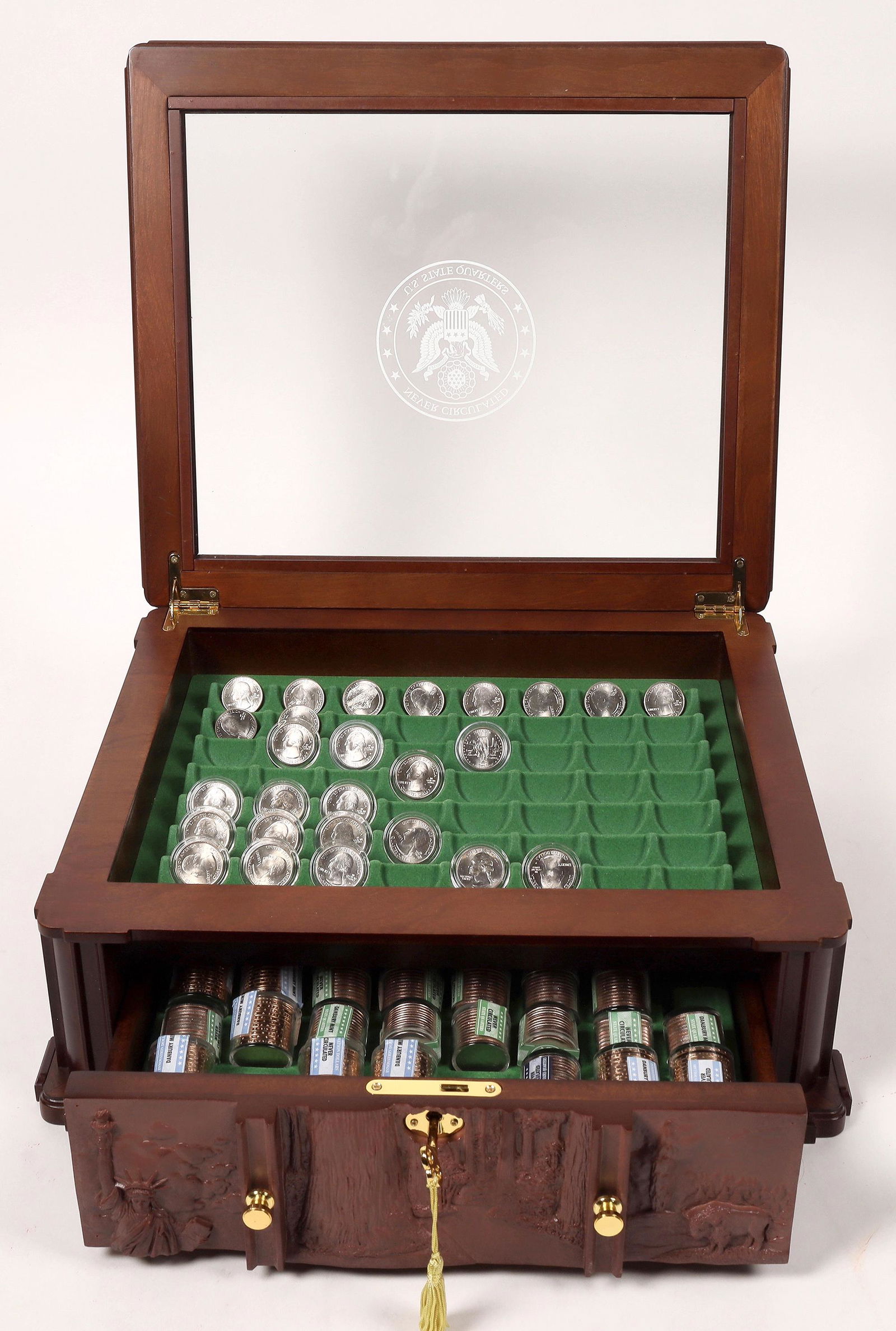 U.S. State Quarters in Wooden Case [164192] (1 of 1)