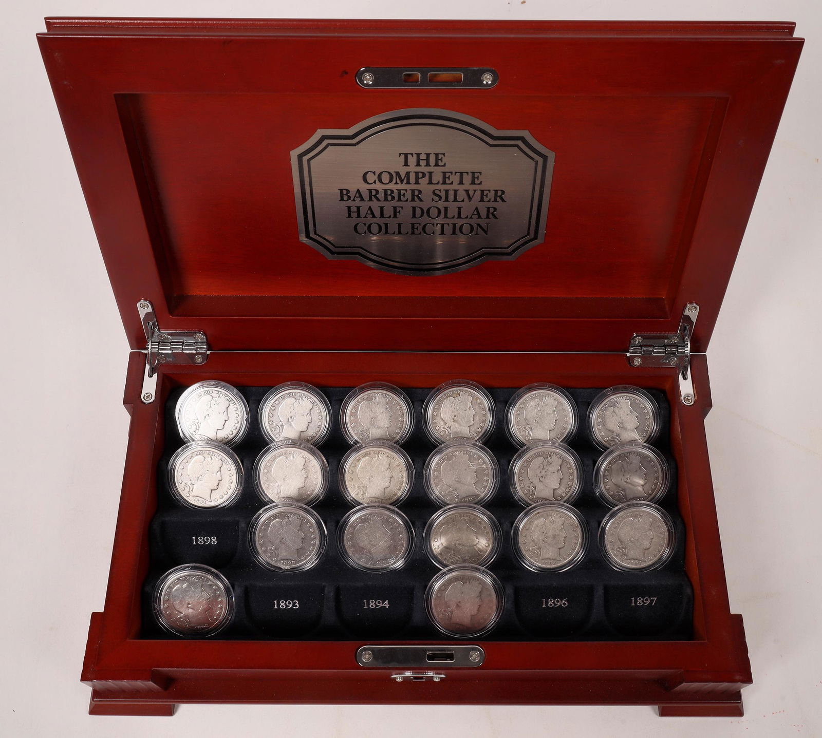 Barber Half Dollar Collection in Wooden Case [164185] (1 of 2)