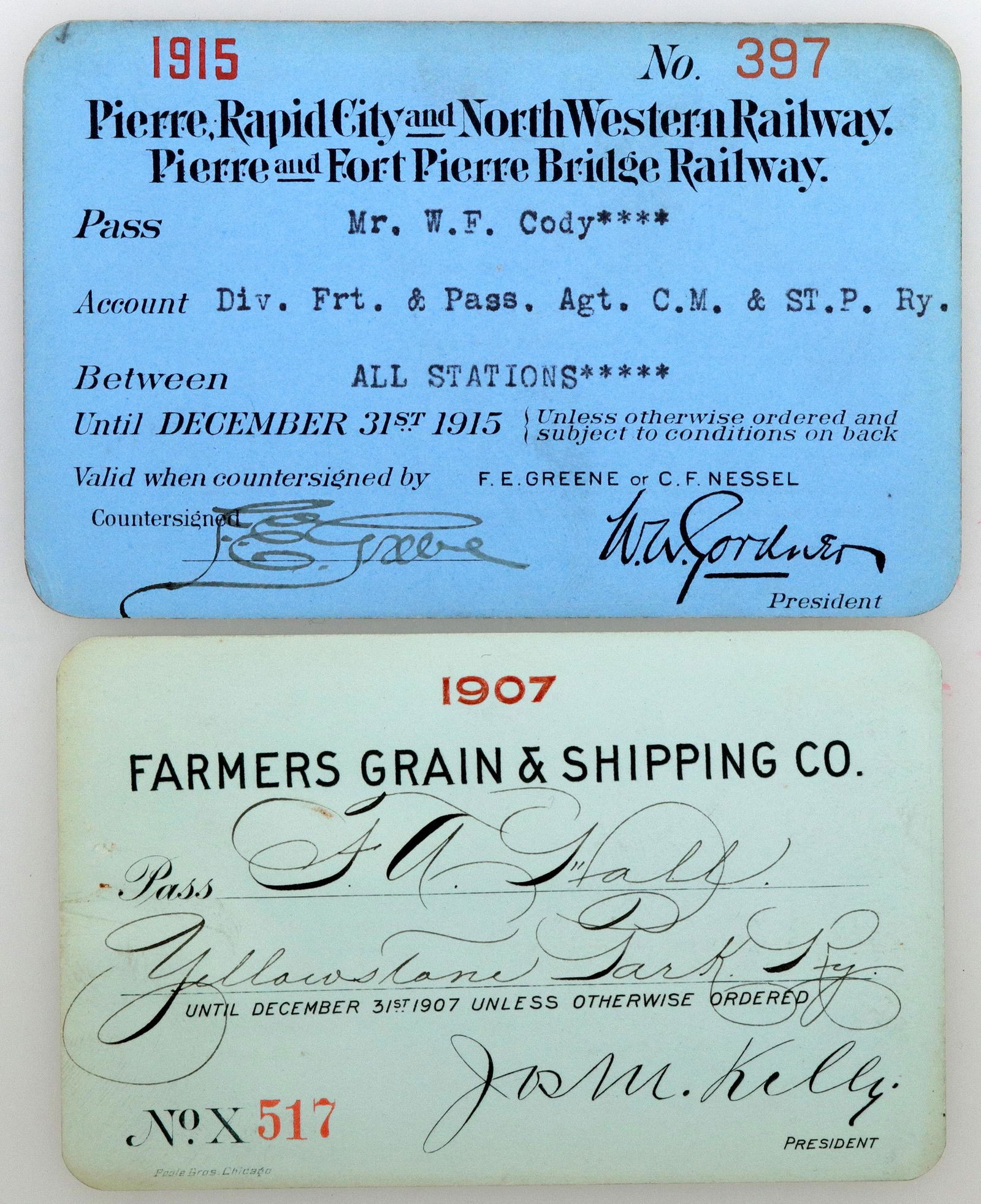 Dakotas Railroad Annual Pass Pair [167924] (1 of 2)