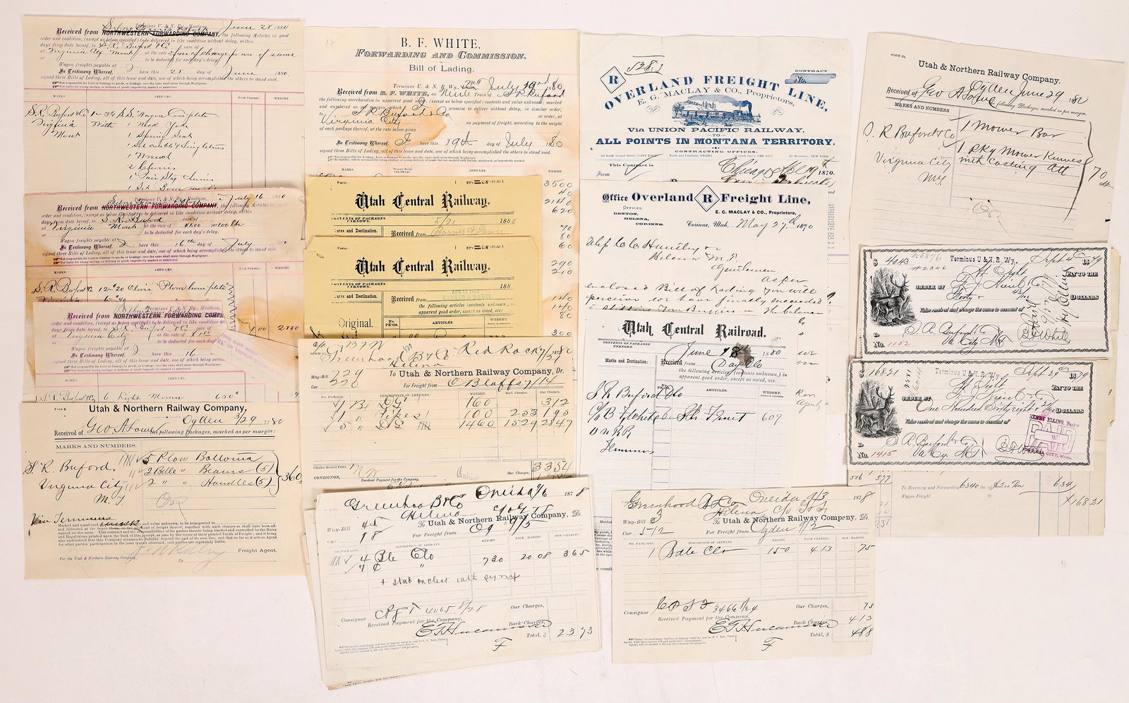 Utah Central and Utah & Northern Railroad Ephemera [168148] (1 of 1)