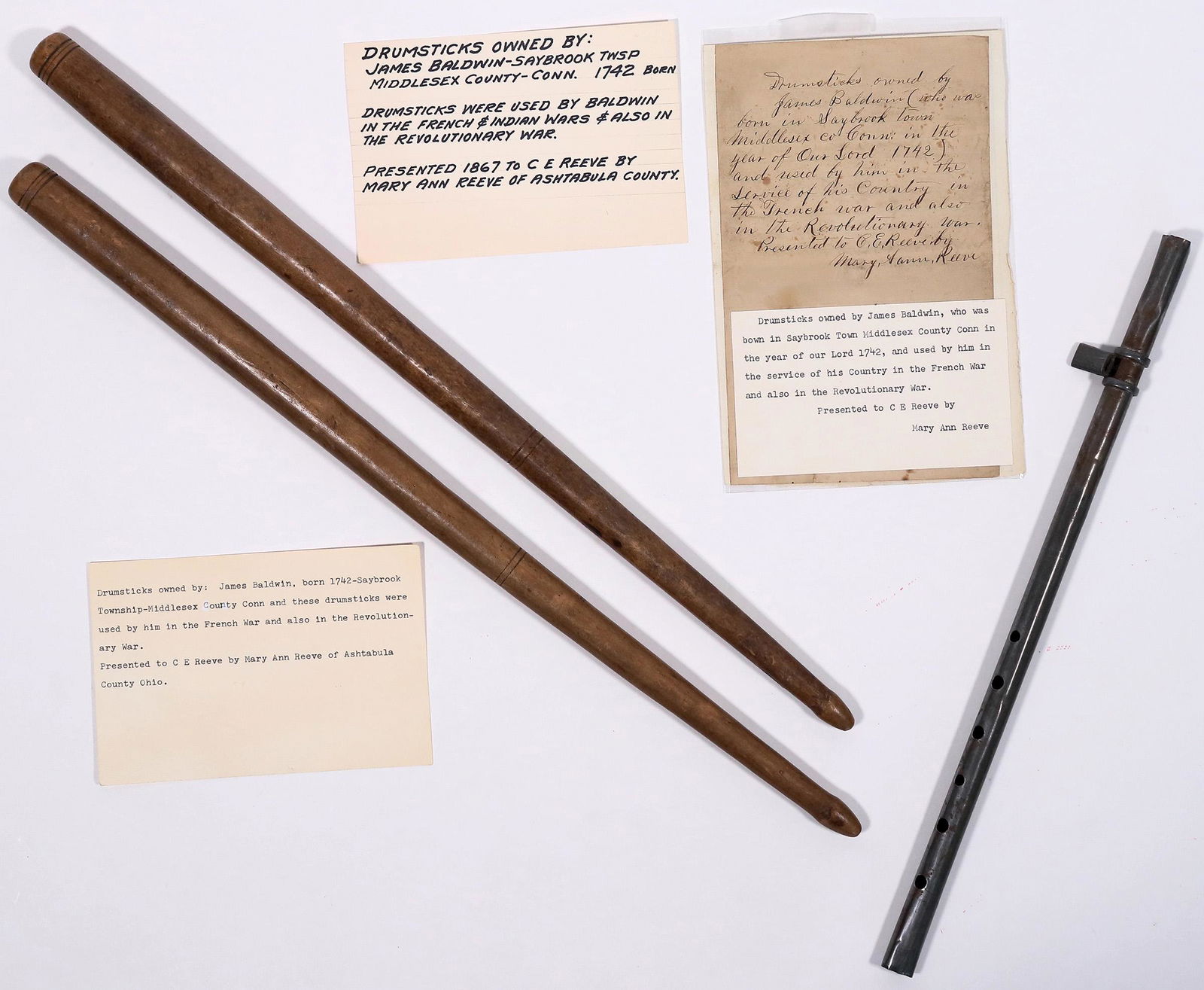 Original Revolutionary War Drumsticks, With Provenance [167504] (1 of 1)
