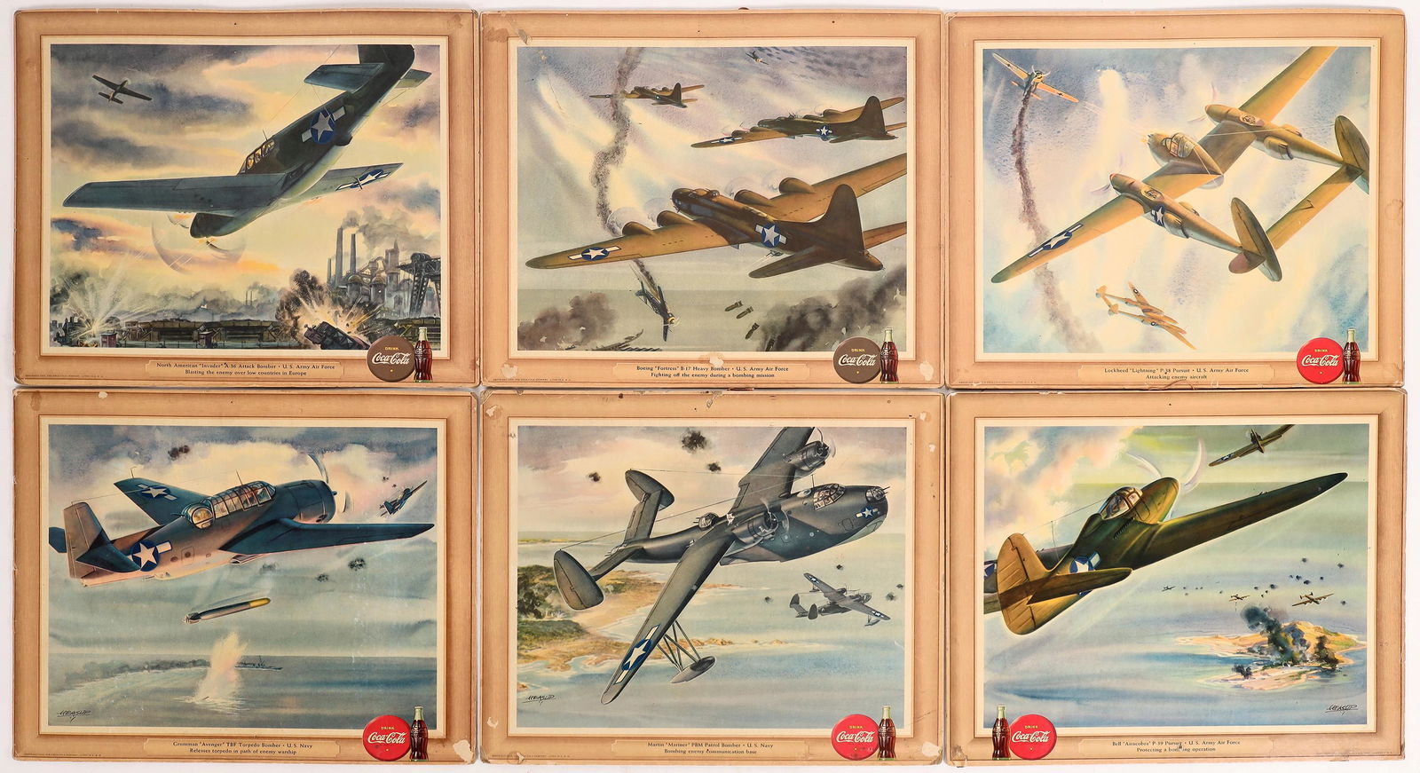 WW 2 Air Force Coca Cola Advertising Signs, 6 [167468] (1 of 1)