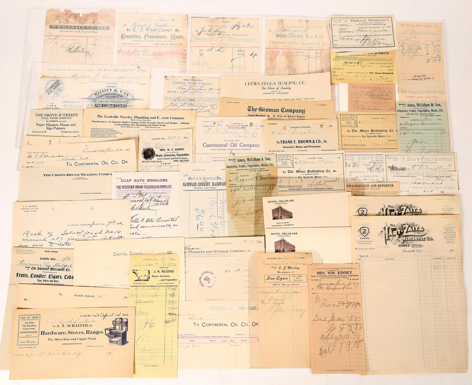 Leadville Billhead & Receipt Collection, 40 Pieces [164513] (1 of 1)