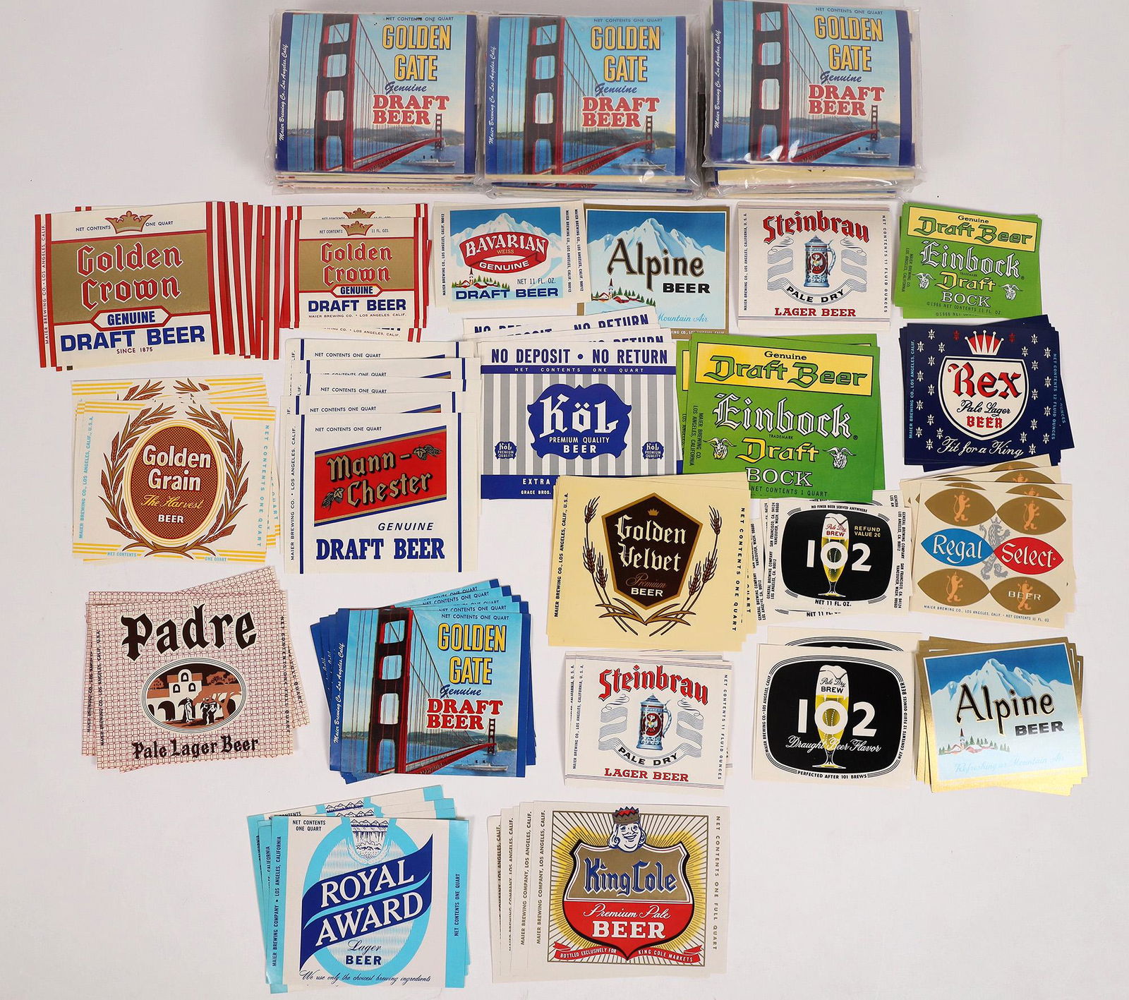 California Beer Labels, Sorted by Packet [167770] (1 of 1)