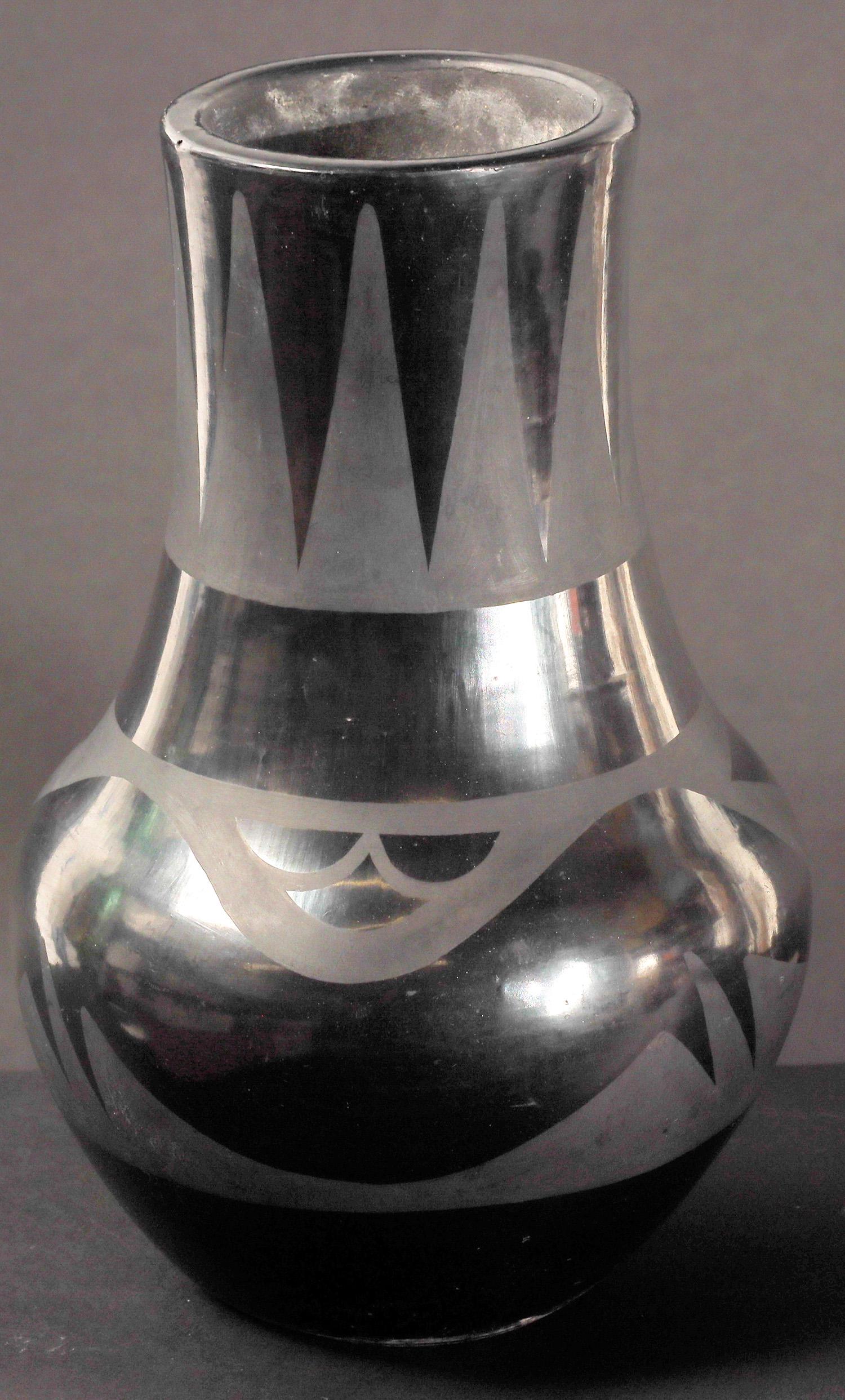 Black on Black Jar by Tonita Roybal (& Juan) [167408] (1 of 4)