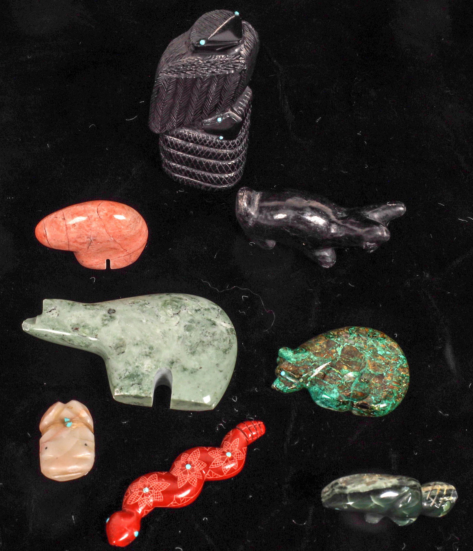 Group of 8 Hand Carved Fetishes [124895] (1 of 2)