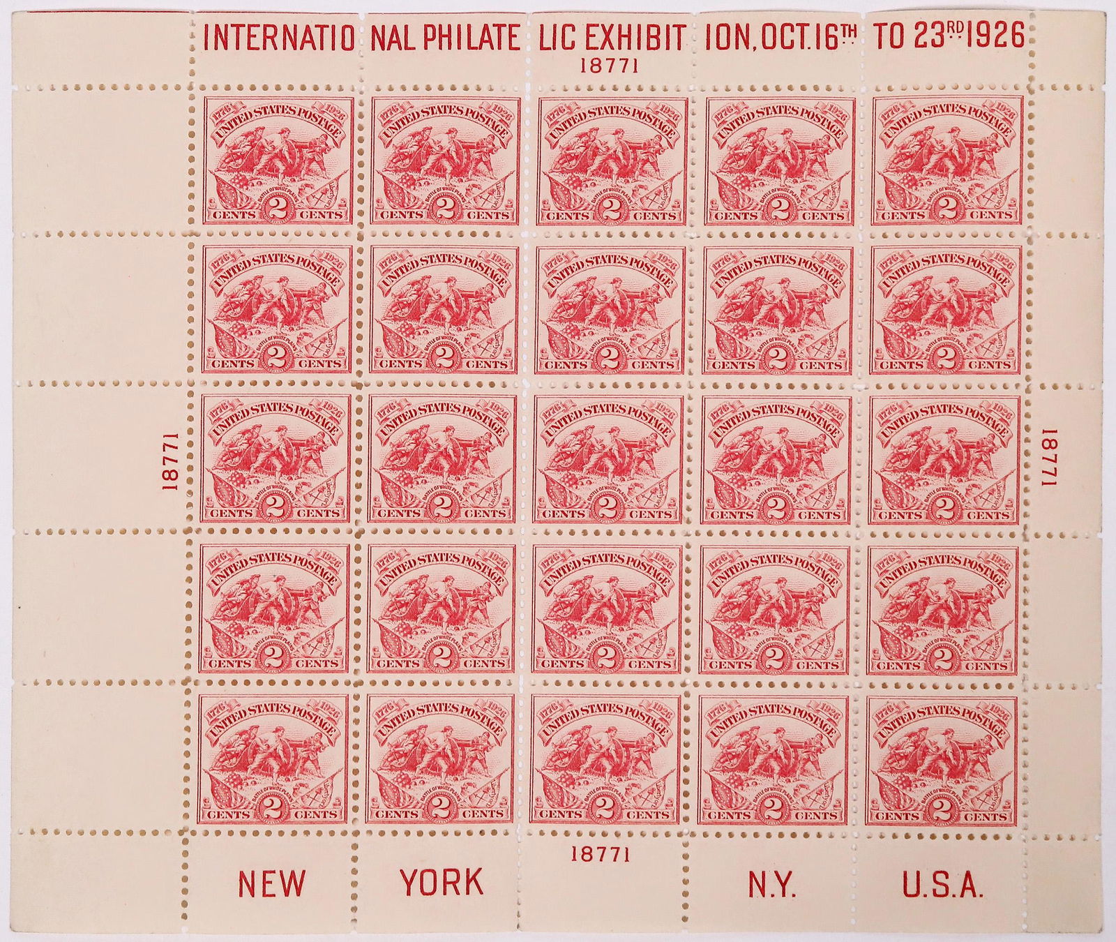 US Stamp Scott 630, Full Sheet [167895] (1 of 1)