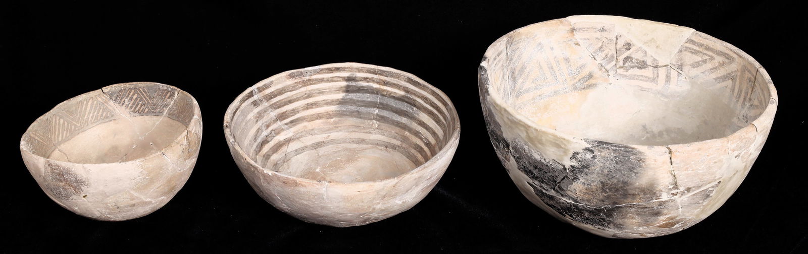 Early Grey Southwest Repaired Pots, 3  [168415] (1 of 7)