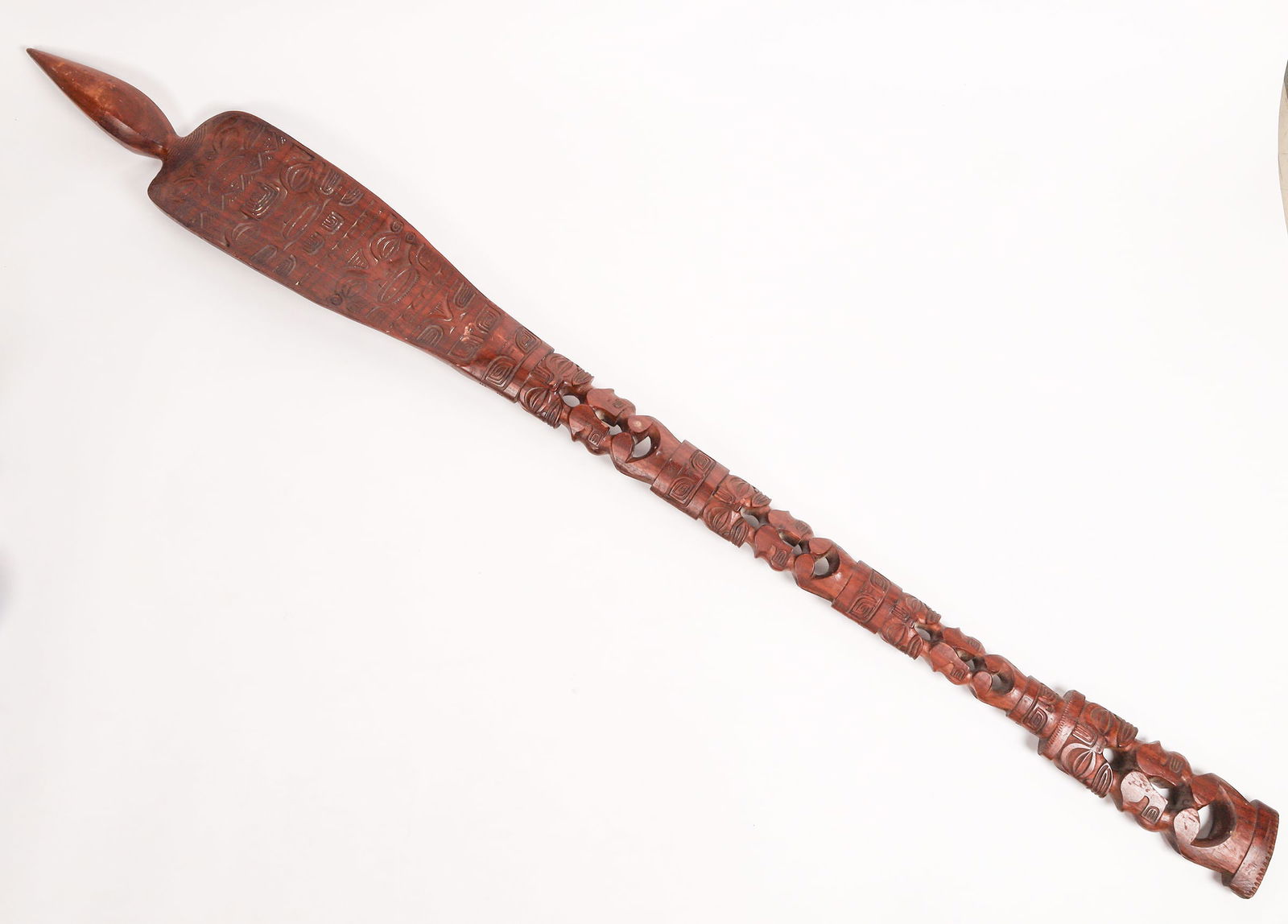 Pacific Northwest Hand-Carved Paddle Signed by Artisan  [162514] (1 of 6)