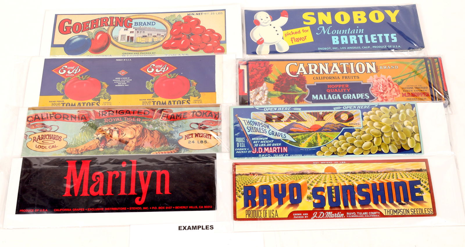 California Fruit Can Labels, 25 lbs-Great Variety!  [166716] (1 of 1)