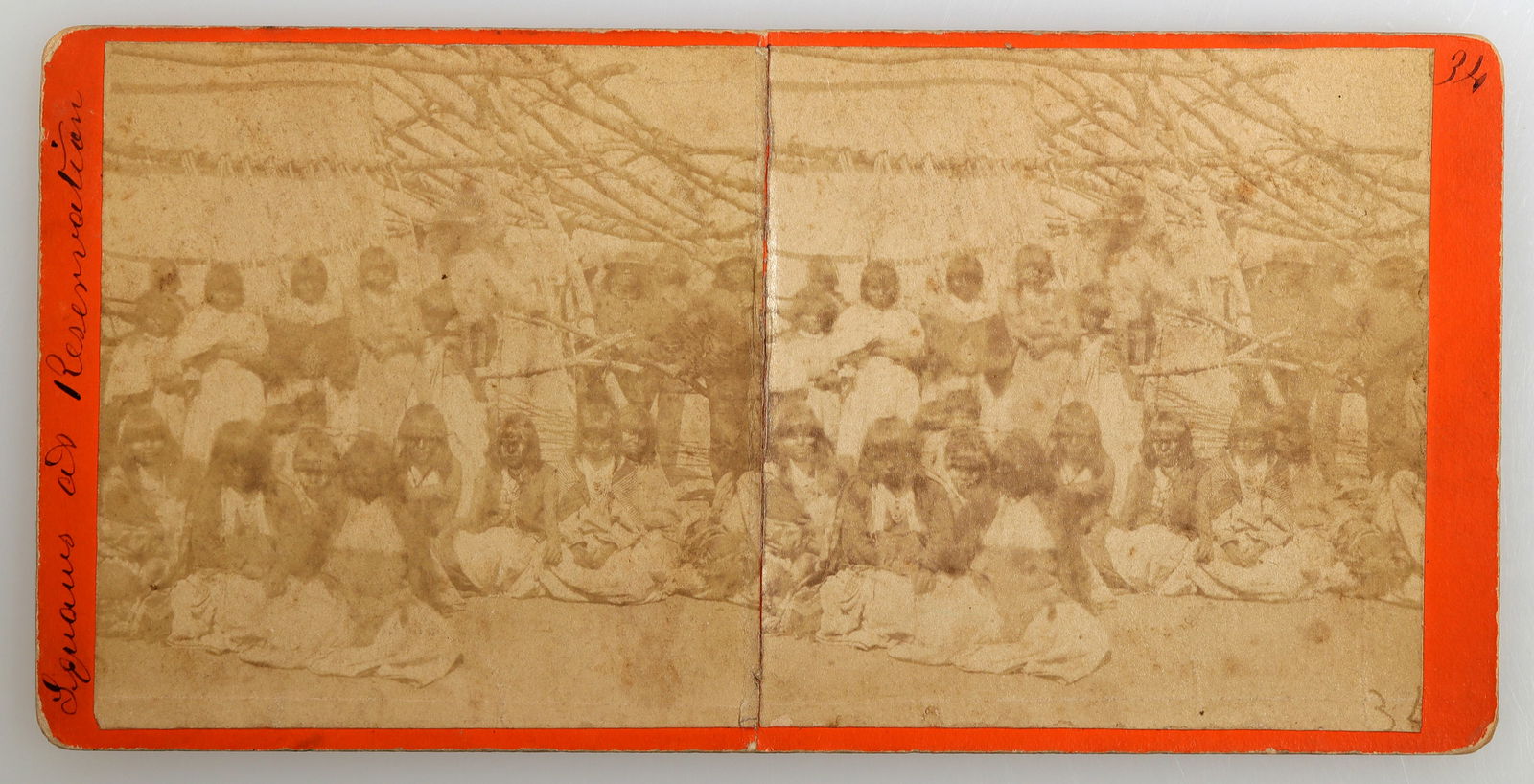 Stereoview Squaws at Reservation by photographers Flanders & Penelon c. 1873-1874  [168262] (1 of 1)