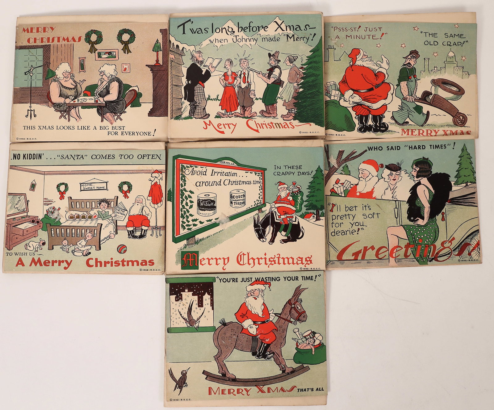 Naughty Christmas Postcards, c. 1932, 14  [168752] (1 of 1)