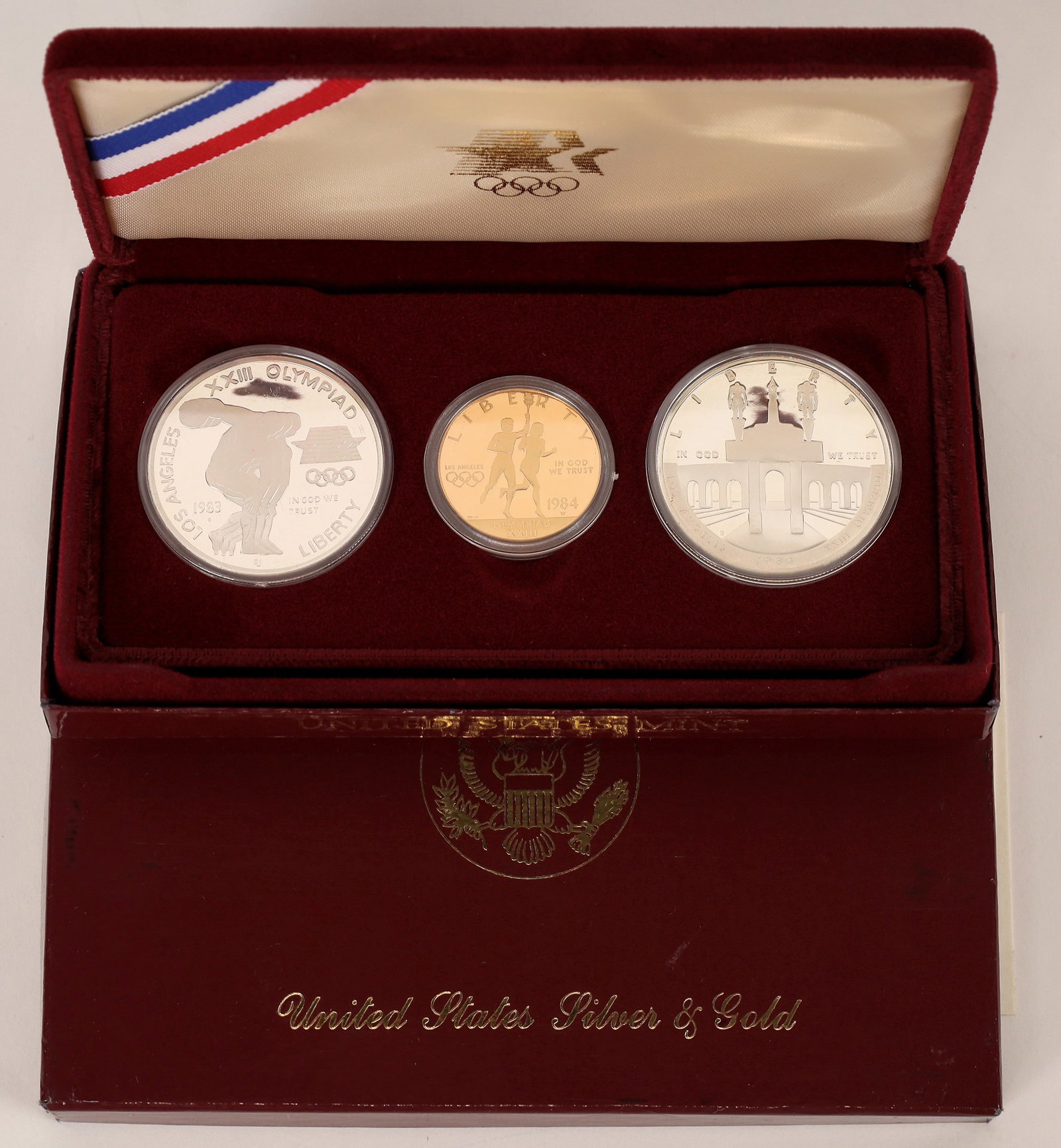 U. S. Silver & Gold Olympic Coin Set  [170134] (1 of 1)