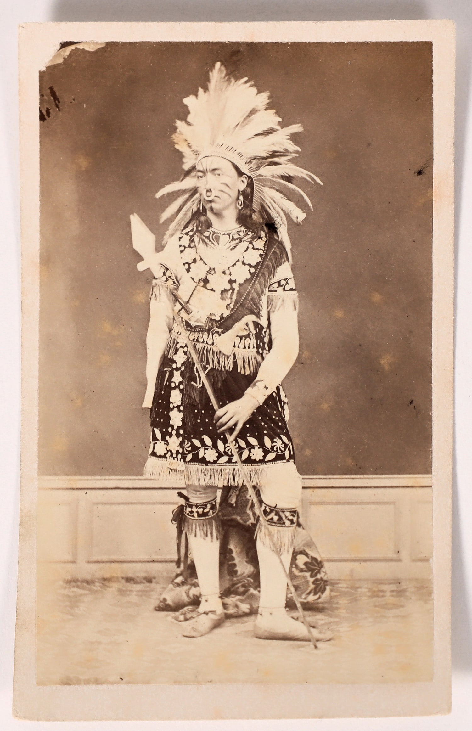 American Indian on Display in Paris Photo, c. 1865    [175951] (1 of 1)