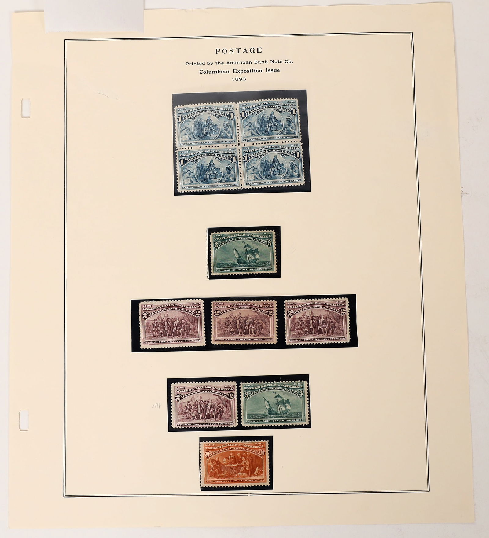Columbian Exposition Stamp Set  1893  [171473] (1 of 1)
