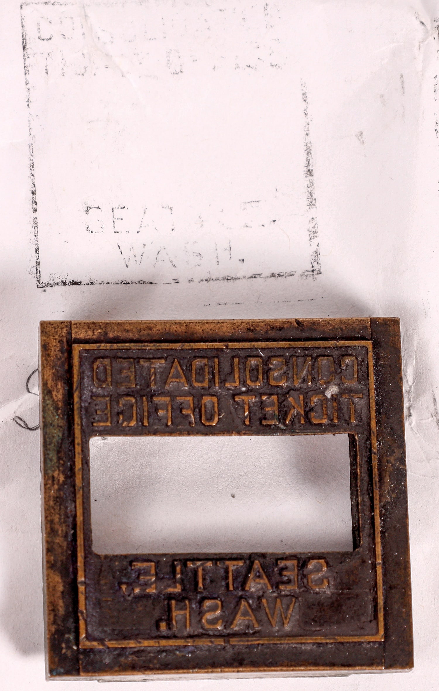 Seattle Ticket Office Ticket Stamp Die   [176031] (1 of 2)