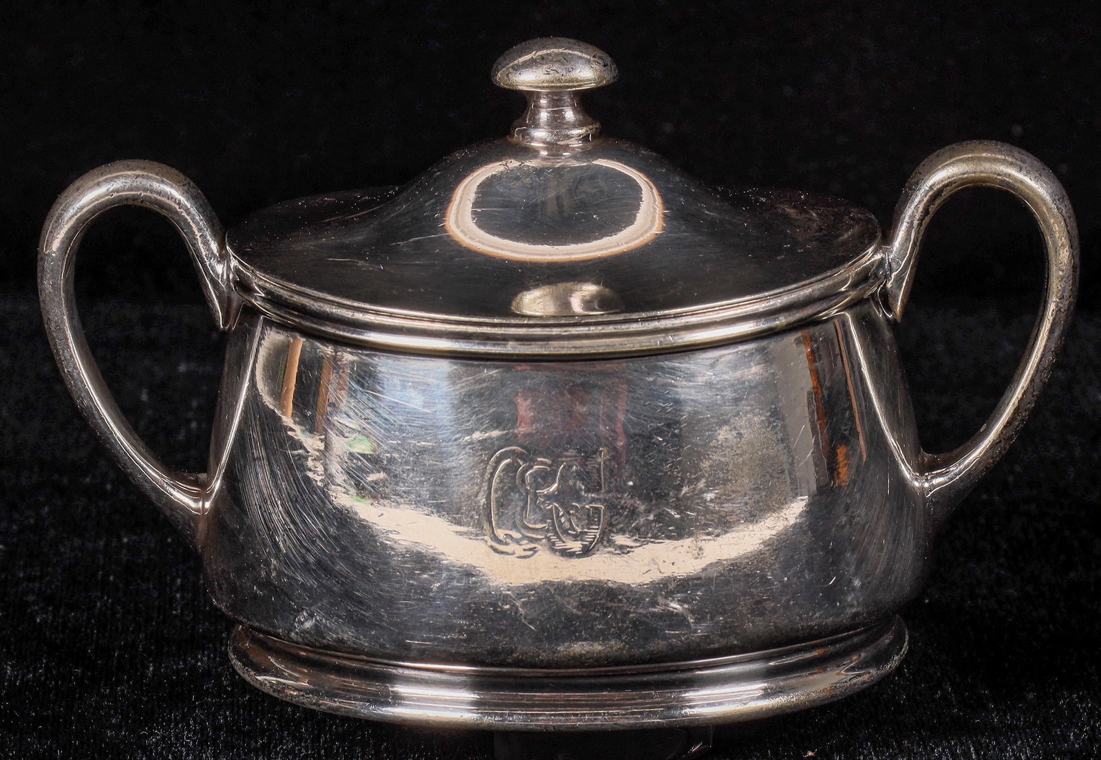 Queen & Crescent Silver Sugar Bowl   [173990] (1 of 2)