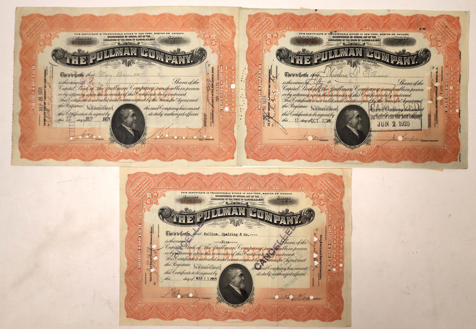 Pullman Co. Stocks, 3  [174372] (1 of 2)