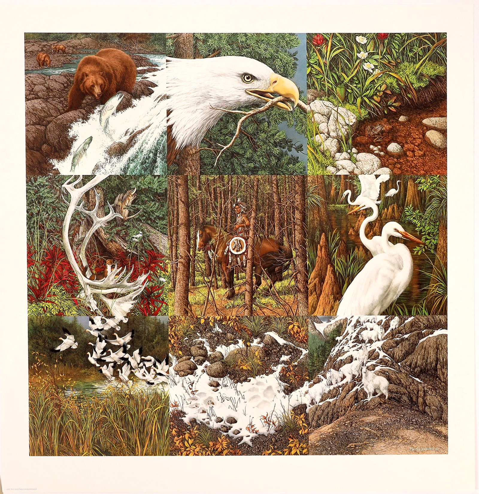 Bev Doolittle Prints: Sacred Circle & Prayer for the Wild Things [139916] (1 of 5)
