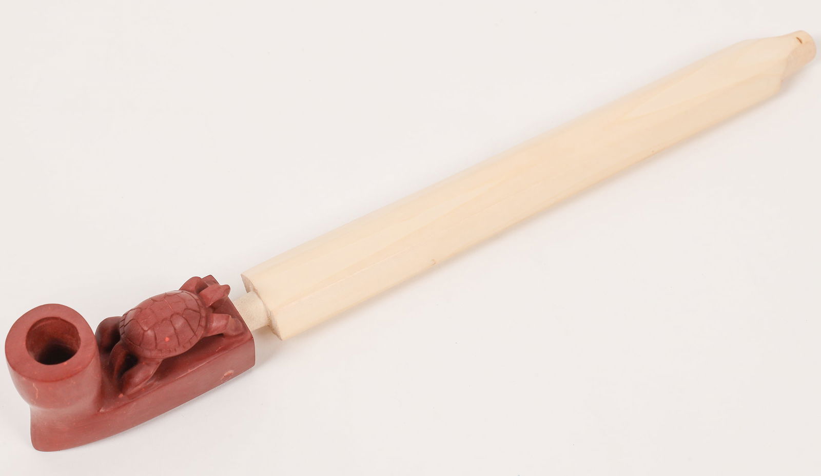 Lakota Peace Pipe, Turtle Effigy, Signed [170804] (1 of 3)