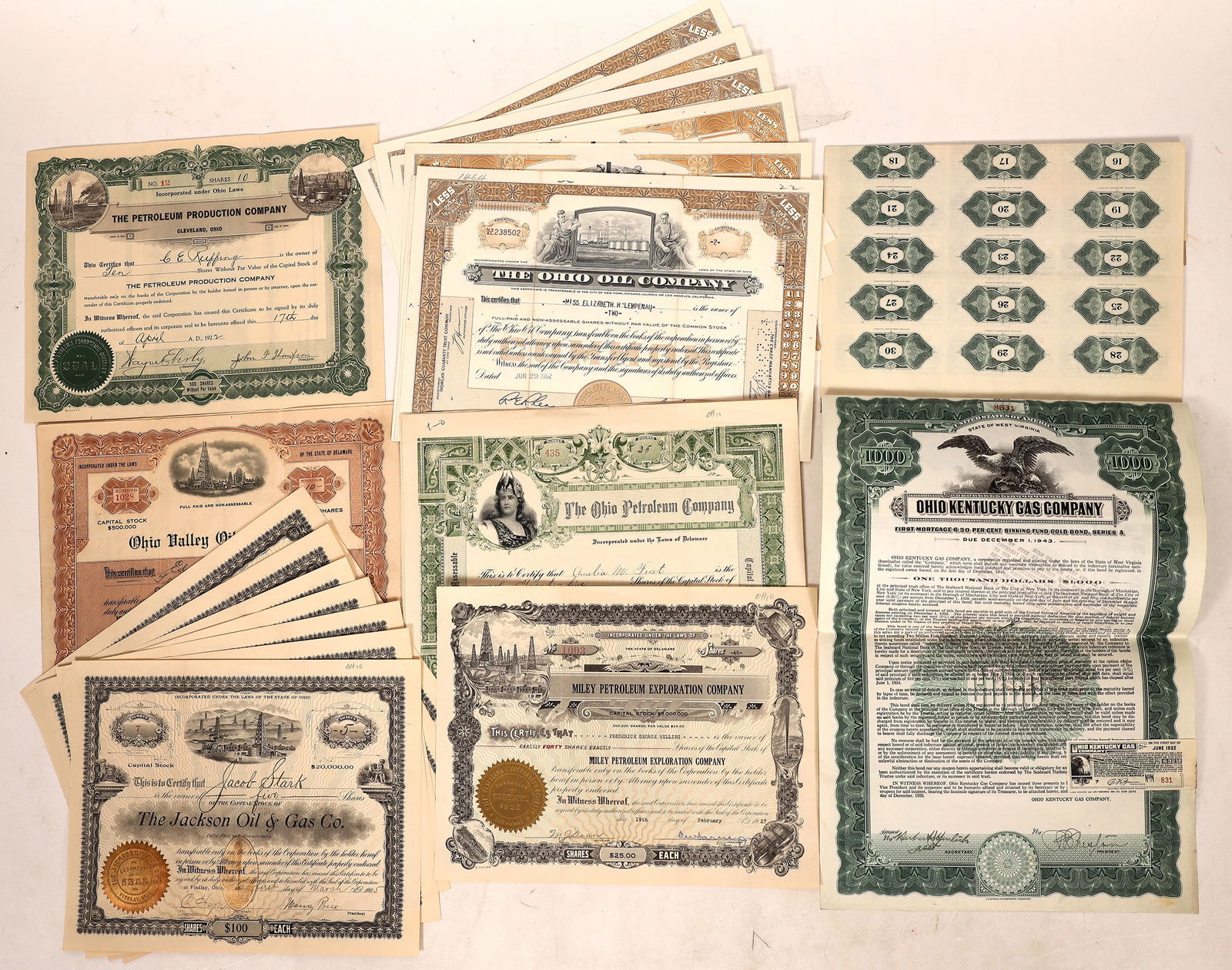 Oil - Ohio Stock and Bond Collection (29) [177321] (1 of 1)