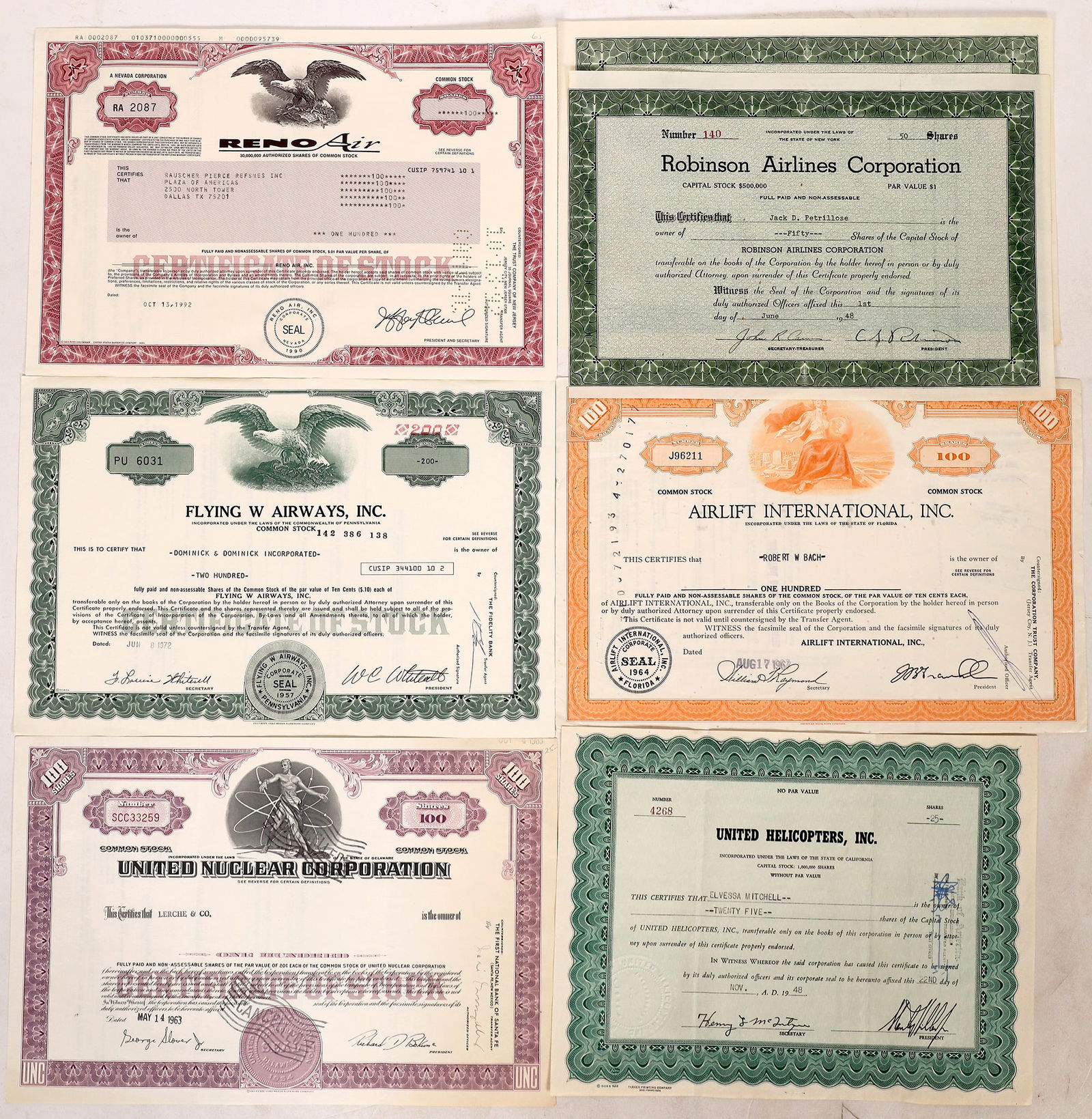 Airline Stock Collection 1948-92 [176564] (1 of 1)