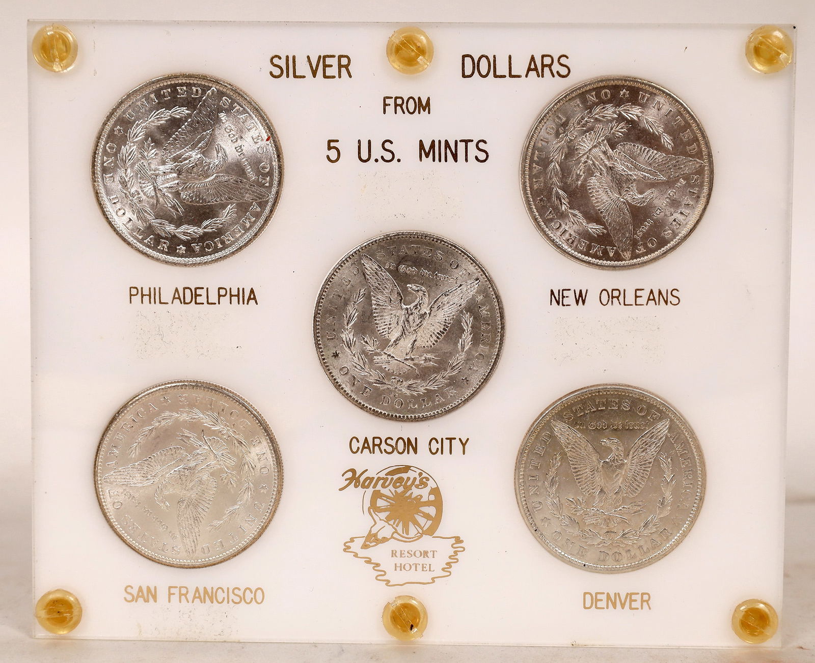 Morgan Dollars From Five U. S. Mints: Harvey's Resort Hotel [179106] (1 of 1)