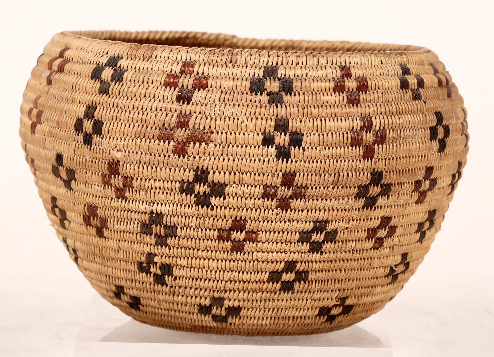 Mono Lake Paiute Polychrome Coyote Print Basket  [181848] (1 of 3)