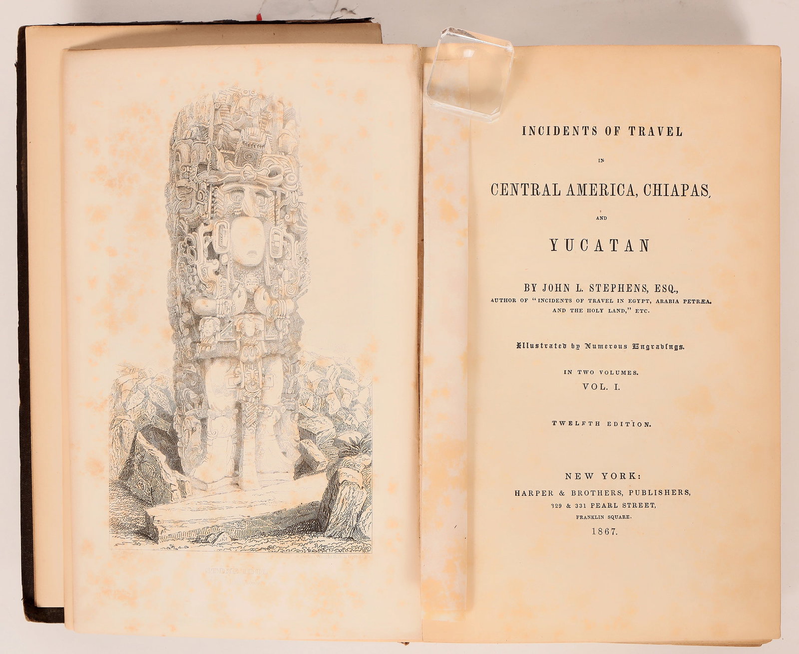 Incidents of Travel in Central America, Chipas, Yucatan, John Stephens, Vol 1, 1867  [183983] (1 of 9)