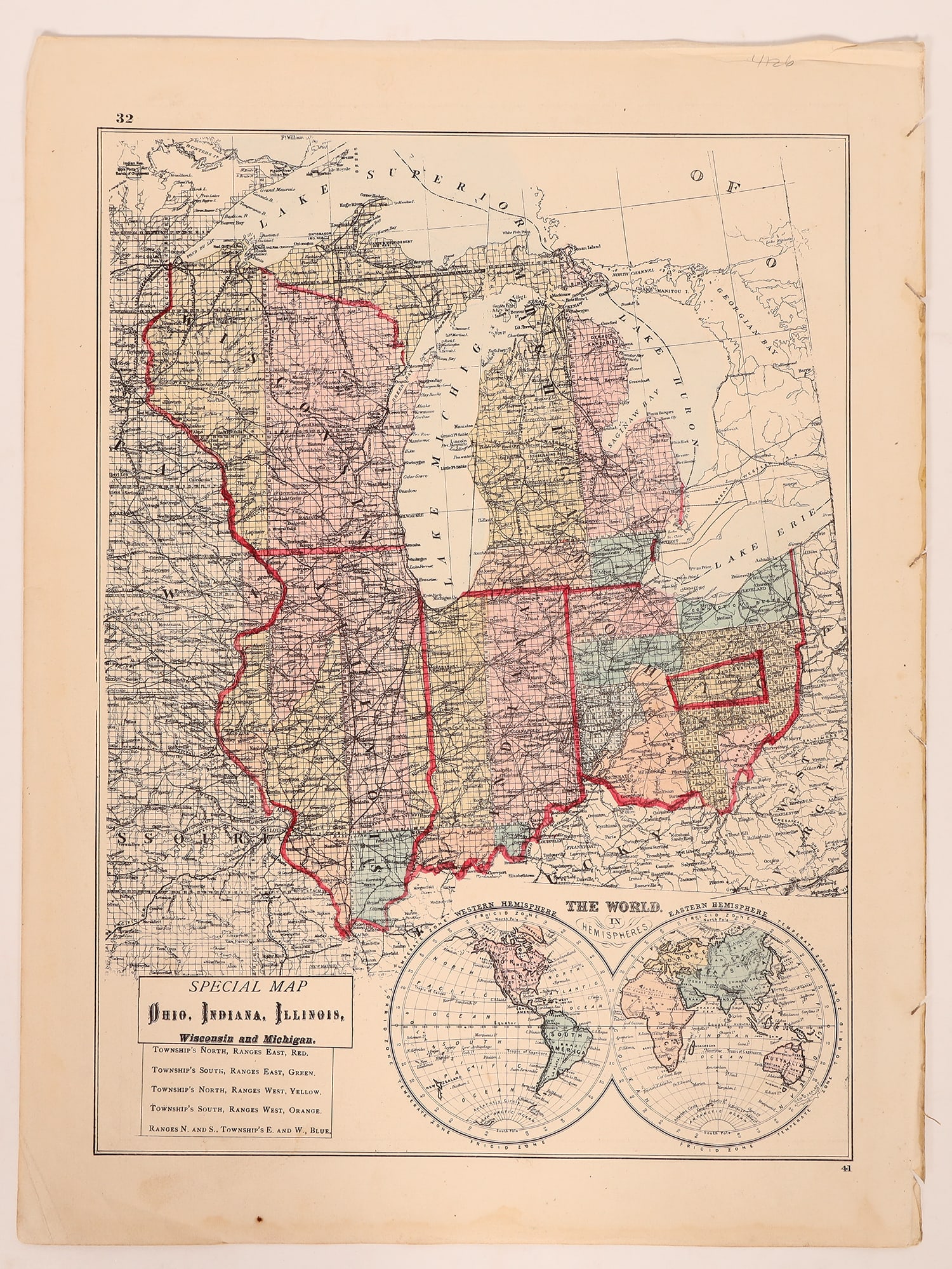 Map of Great Lakes, c1850's  [180162] (1 of 1)