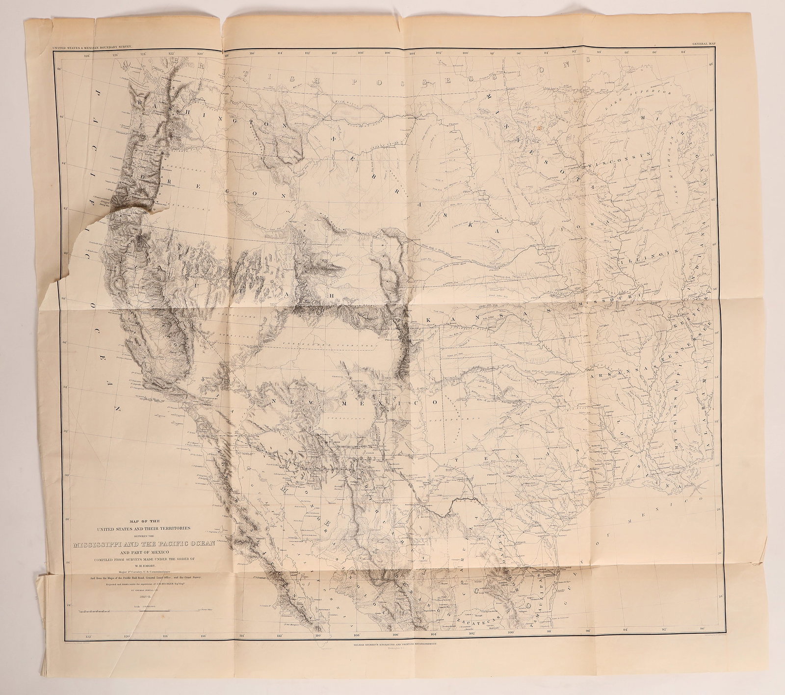 Western US Map, 1857  [181625] (1 of 3)