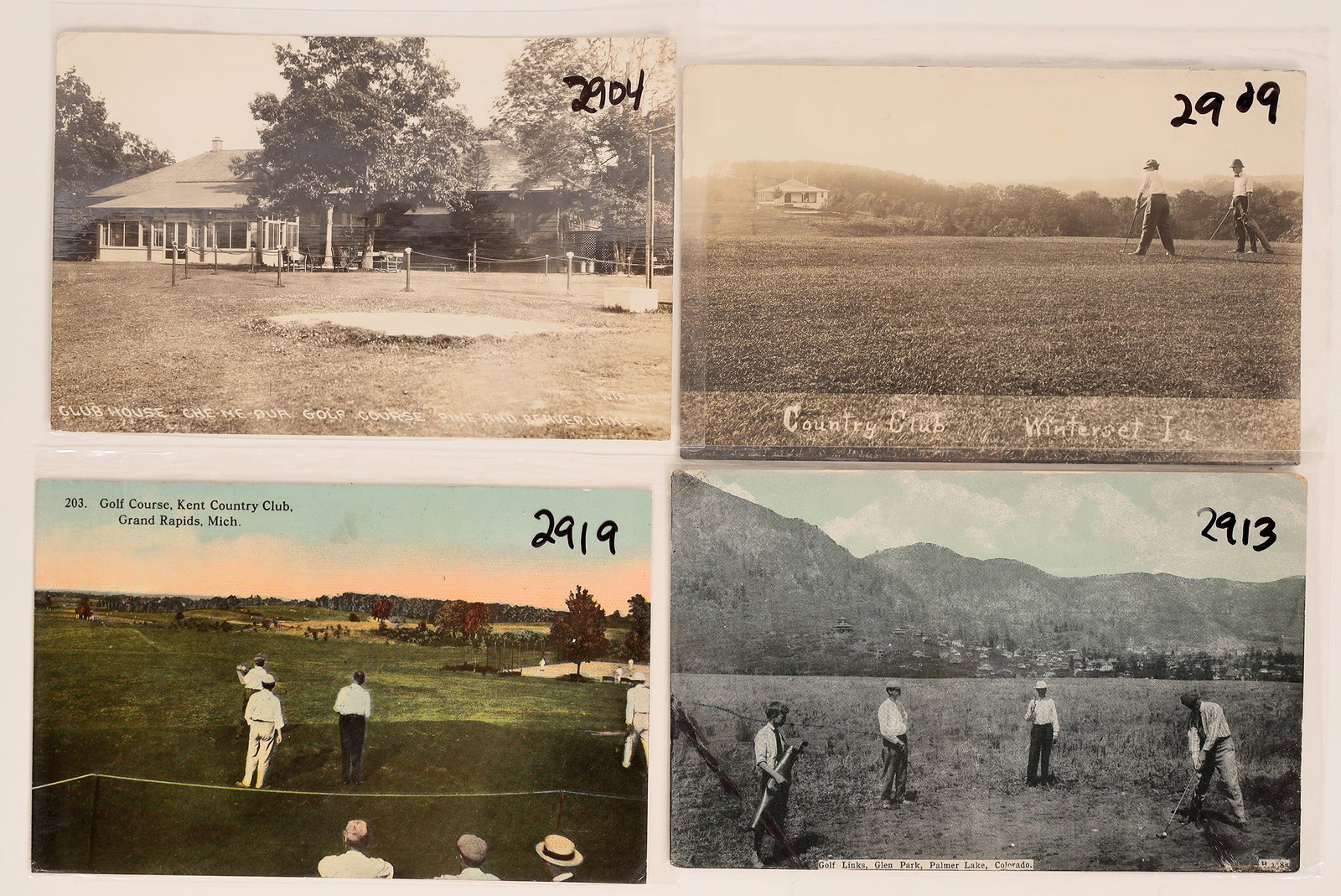 Golf Postcards, 4, c. 1907-42 [184338] (1 of 1)