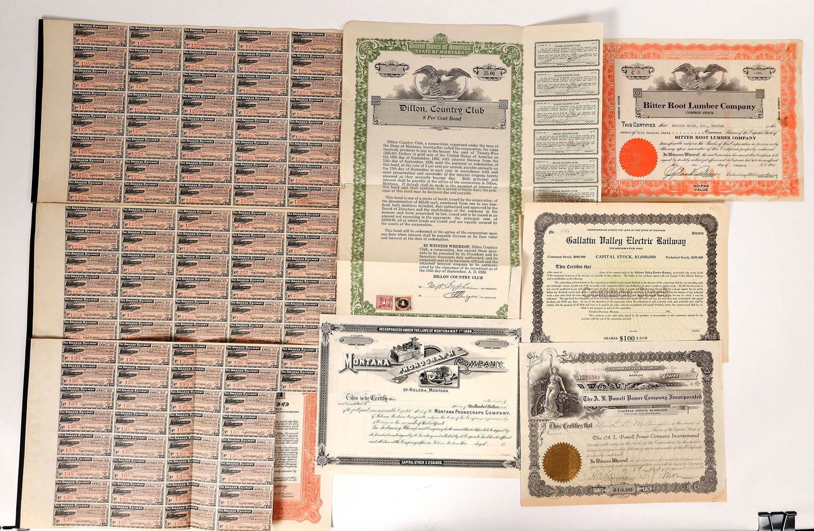 Montana Non Mining Stocks &  Bonds, 7 [171322] (1 of 1)