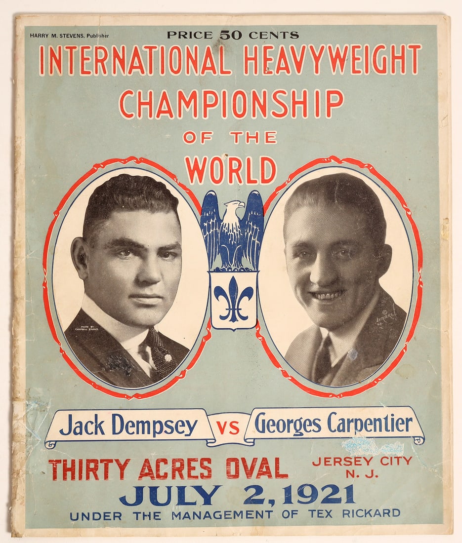 Jack Dempsey vs. Georges Carpentier Fight Program, 1921 [184210] (1 of 7)