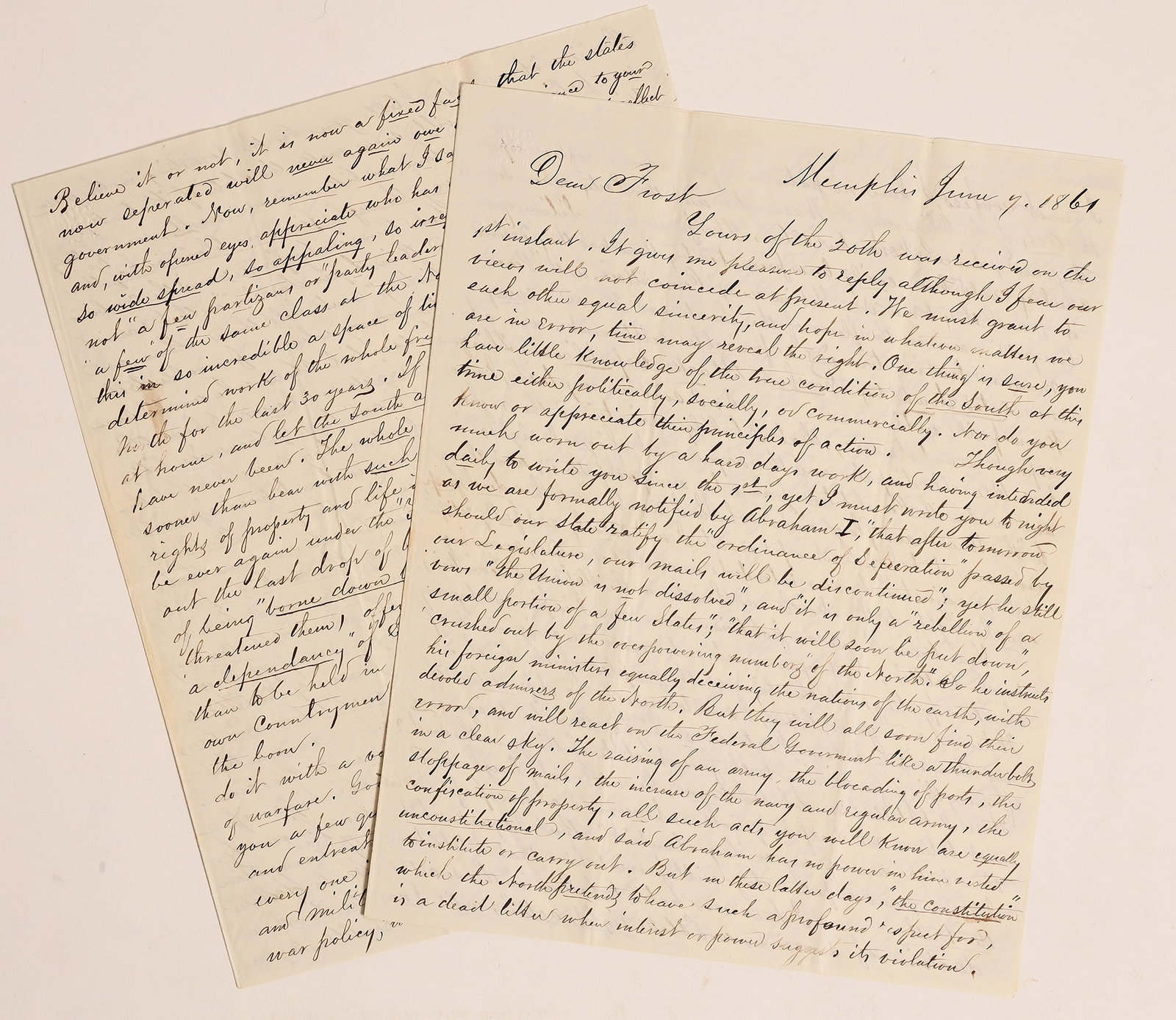 Civil War Secession Letter 1861 [184369] (1 of 5)