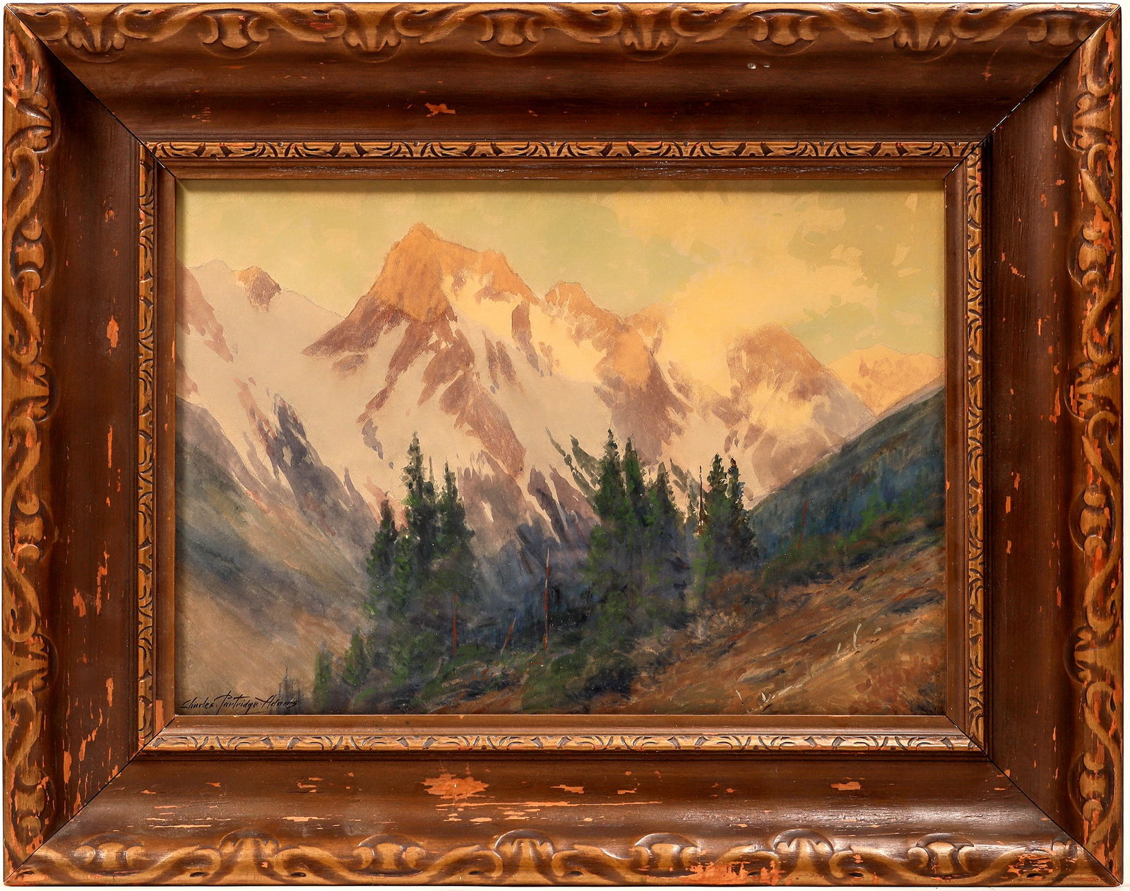 Adams, Charles Partridge Signed Watercolor: Colorado Landscape [185372] (1 of 3)