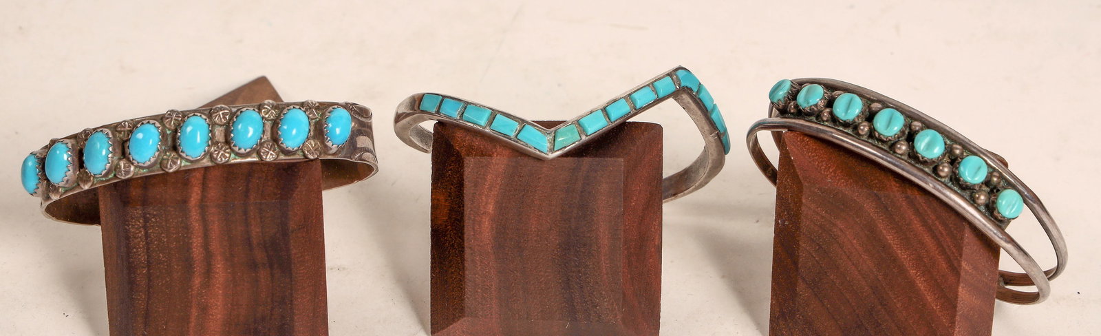 Zuni Turquoise and Silver Women's Bracelets (3) [186091] (1 of 6)