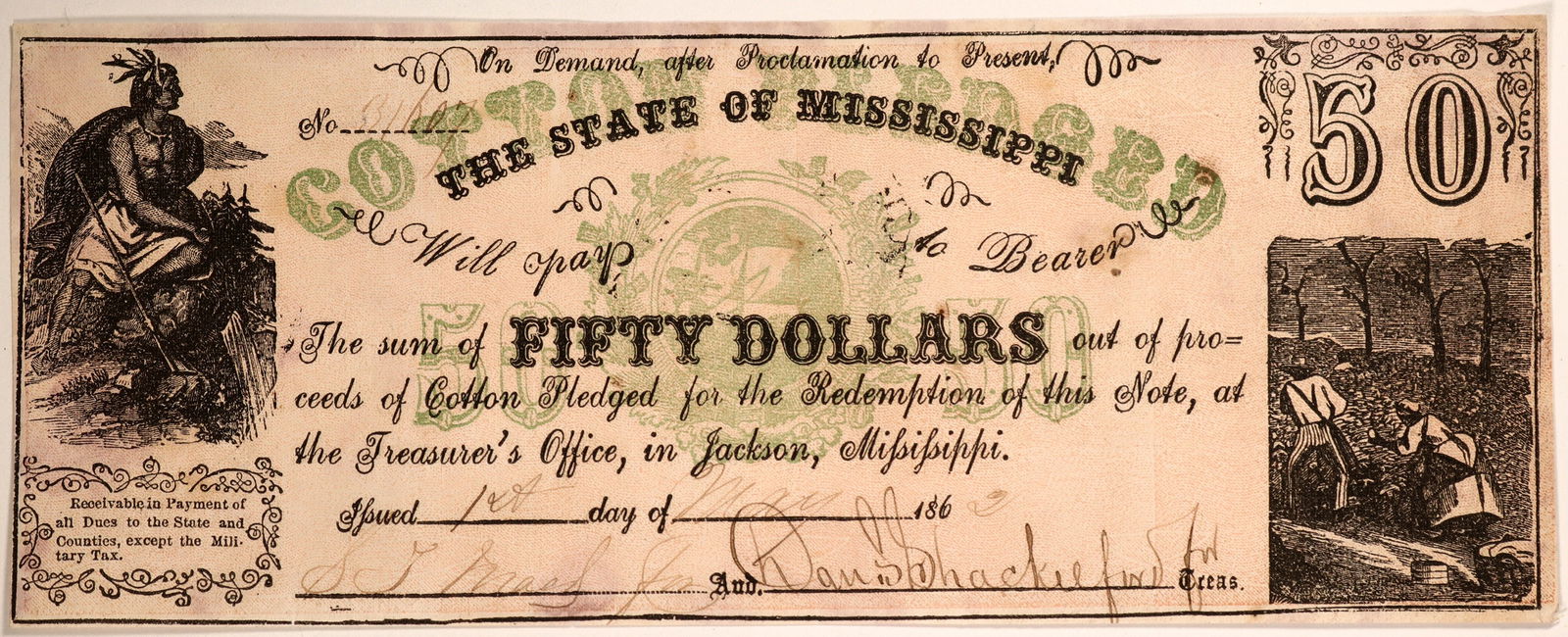 Mississippi-Criswell 15 $50 Confederate Currency [185200] (1 of 1)