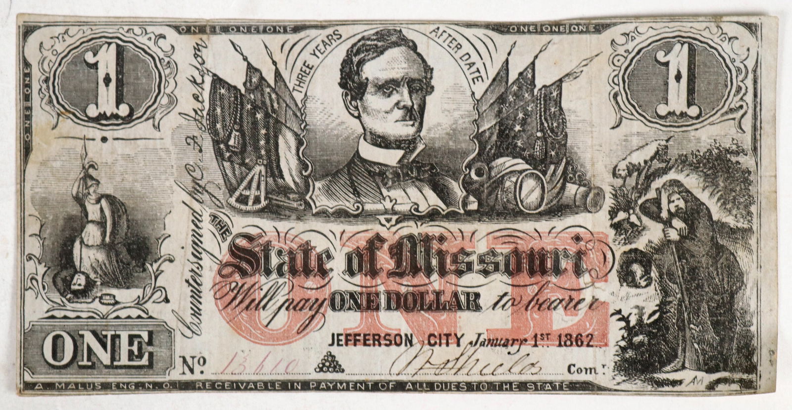 Missouri- Confederate Currency, 1862 [185651] (1 of 2)