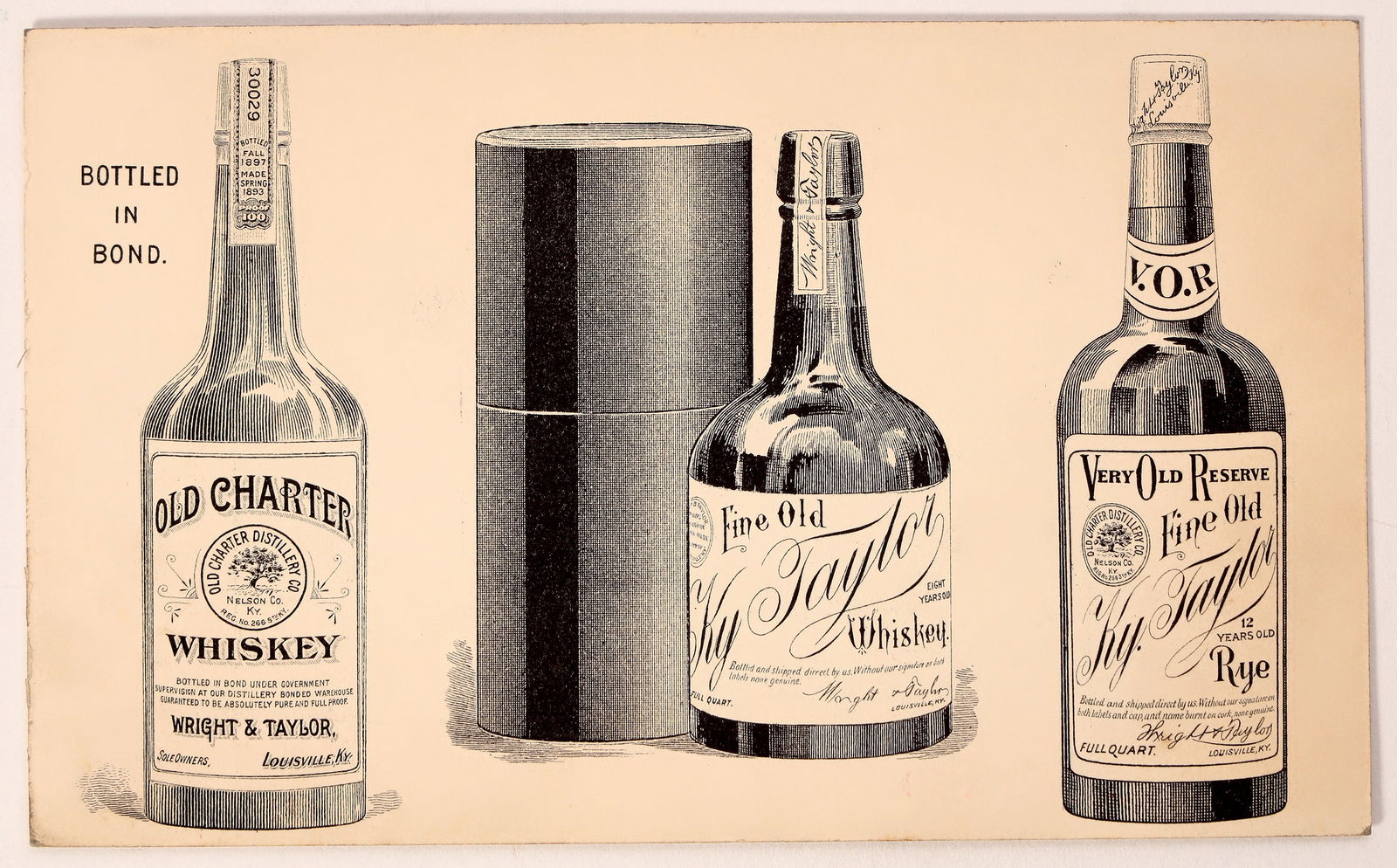 Wright & Taylor Distillers Trade Card (RARE) [186736] (1 of 2)