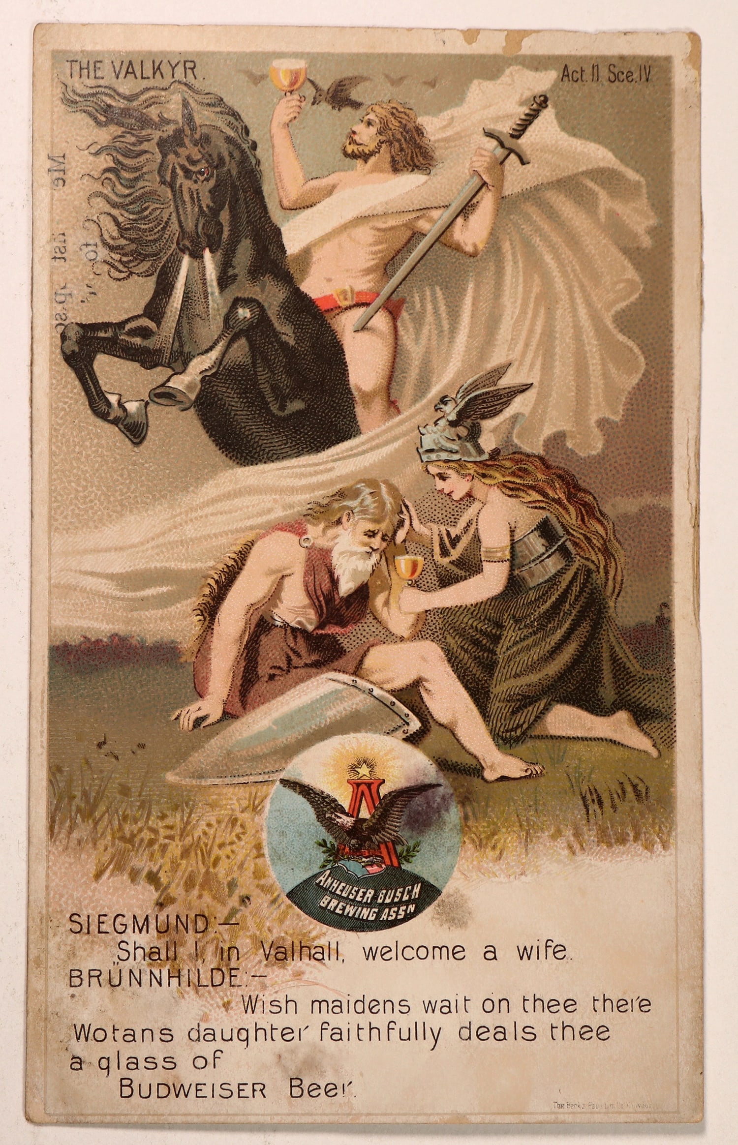 Budweiser Trade Card Rare [185898] (1 of 2)