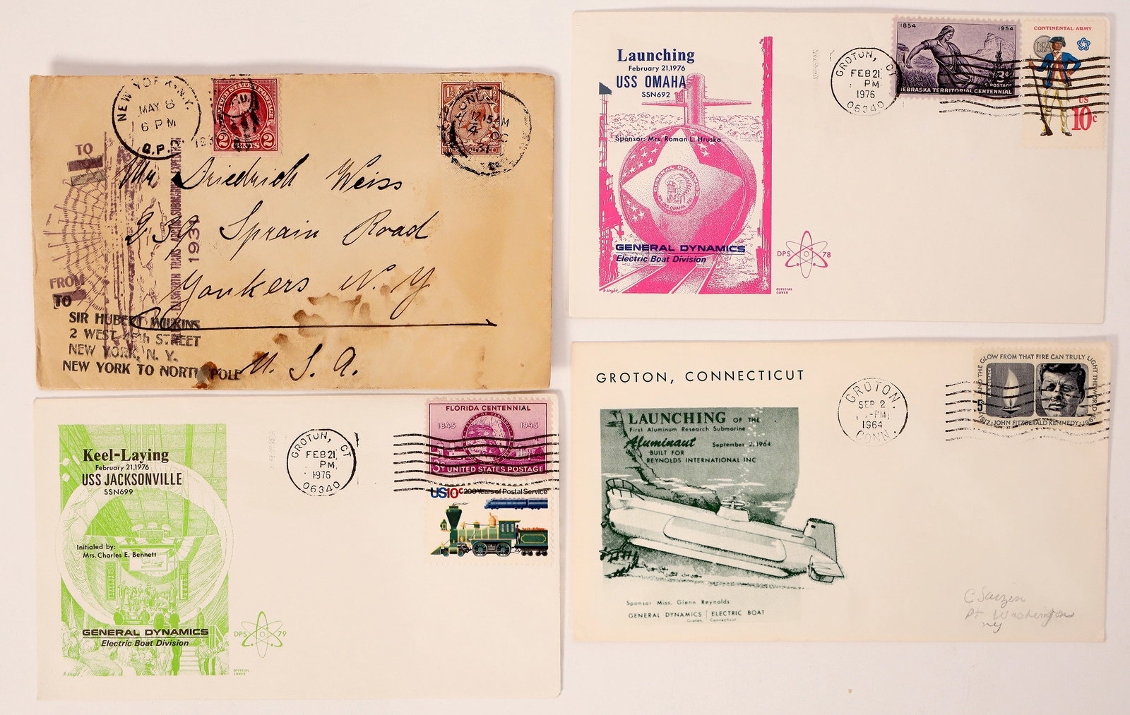 U.S. Comm. Covers - Submarine c1931-76 (4) [187205] (1 of 1)