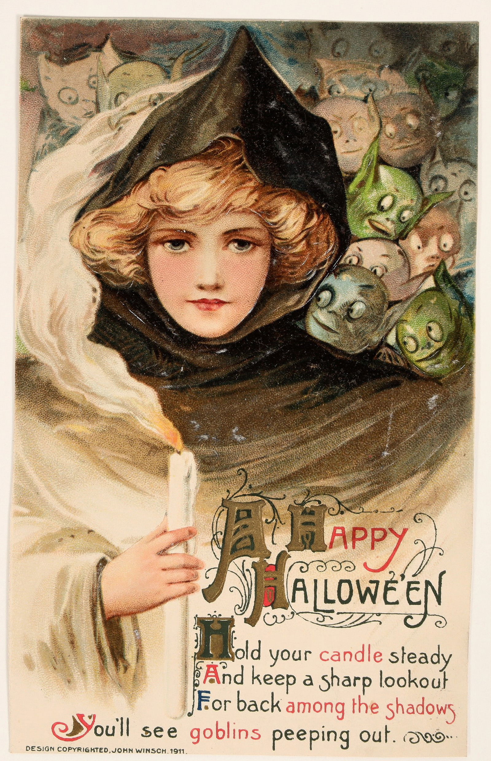 Schmucker Halloween Postcard Rare [187404] (1 of 2)