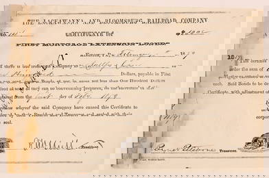 Lackawanna RR Stock Certificate 1859 [185360]