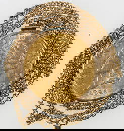 U.S. Liberty Head $20 Gold Piece Necklace: 1896-S [189667]